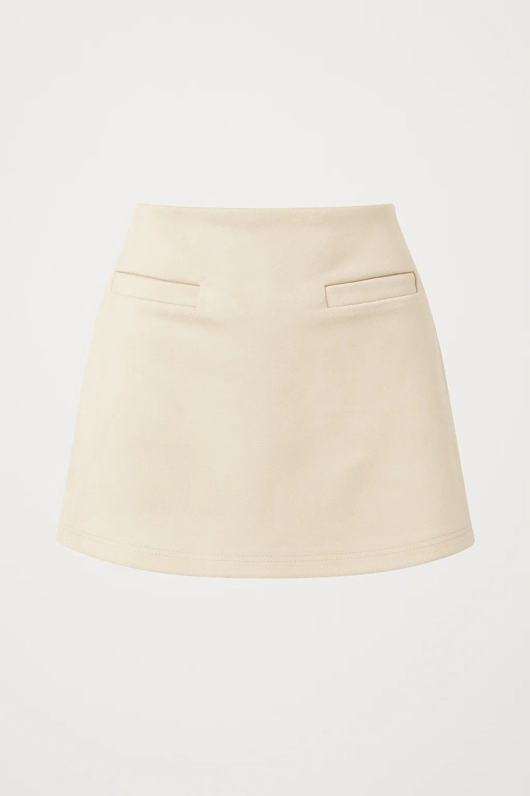 Lucia Minirok | Hoge Taille | Minimalistisch Design | Subtiele Paspelzakken 0