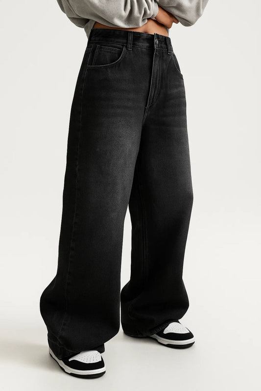 Luciana Dames Spijkerbroek | Hoge Taille | Wijd Model | Comfortabele Pasvorm 0