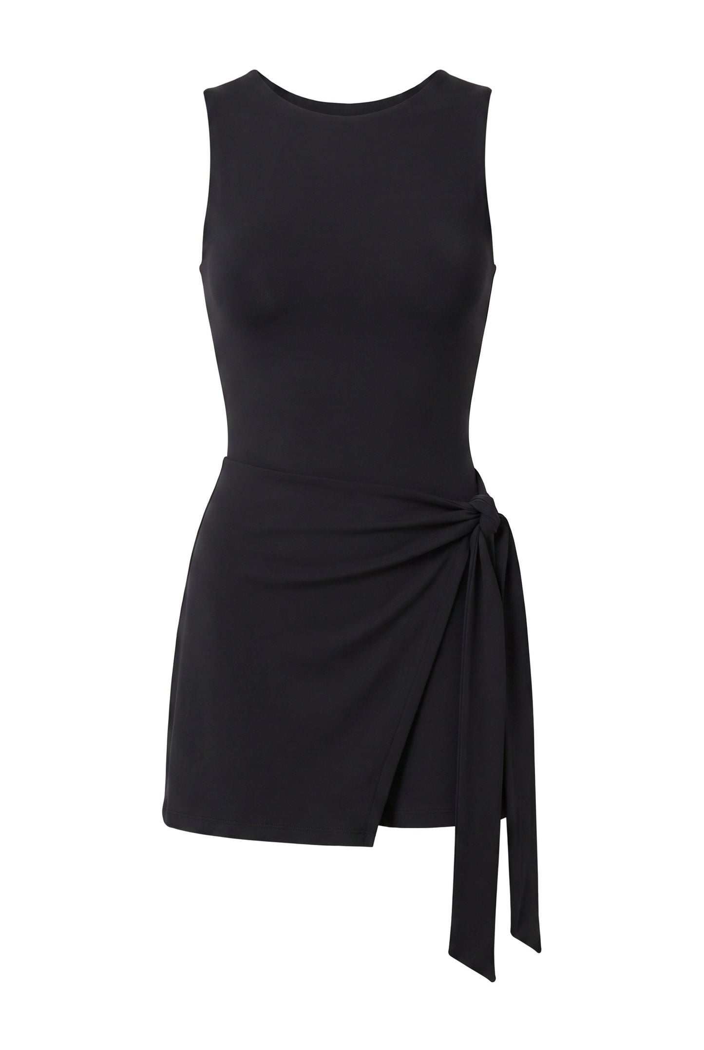 Lyla Dames Mini Jurk | Mouwloos | Zijstrik Detail