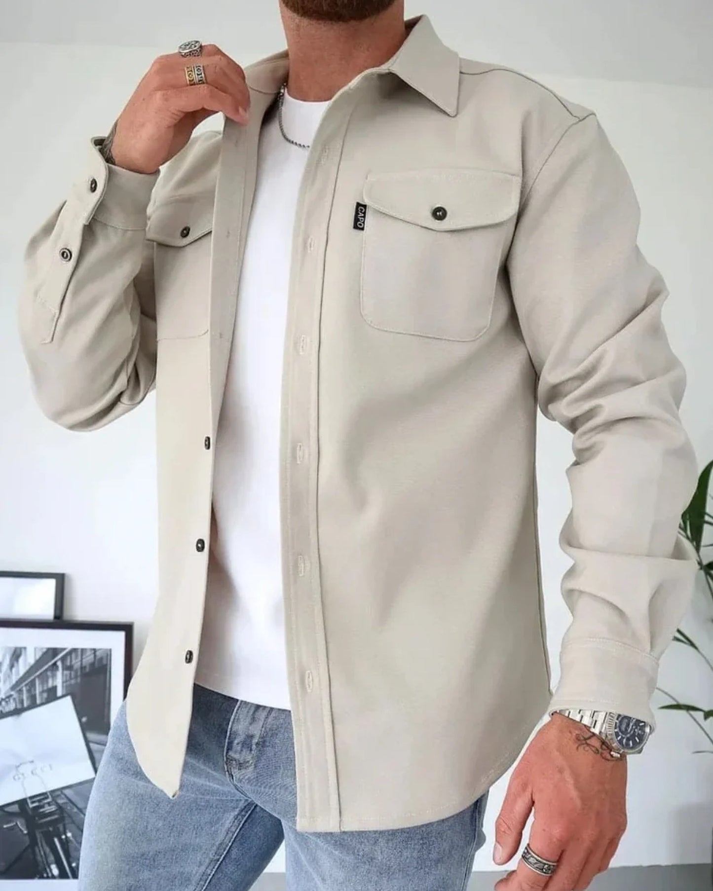 Ludovico Heren Overhemd | Overhemdkraag | Borstzakken