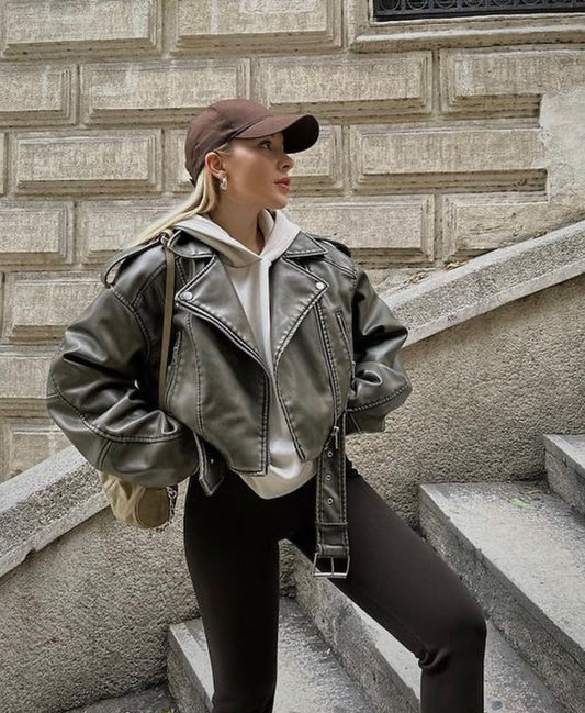 Maja Motorjack | Tijdloos Faux Leer met Klassiek Silhouet 1