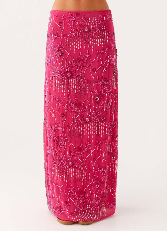 Mariela Maxi Rok – Glitterende Glamour met Lage Taille voor Dames 7