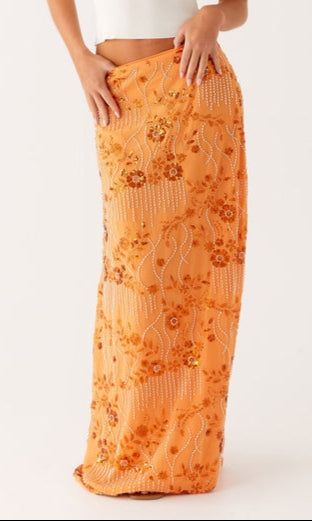 Mariela Maxi Rok – Glitterende Glamour met Lage Taille voor Dames 8