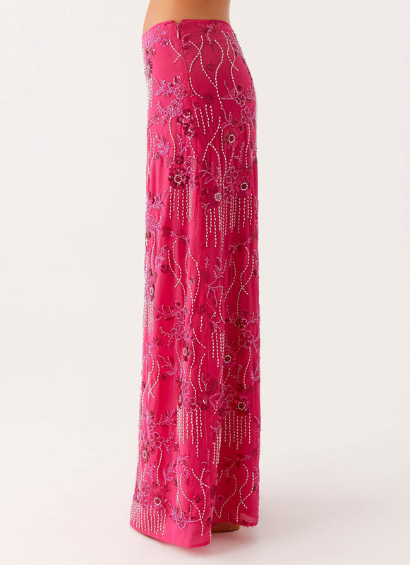 Mariela Maxi Rok – Glitterende Glamour met Lage Taille voor Dames 6