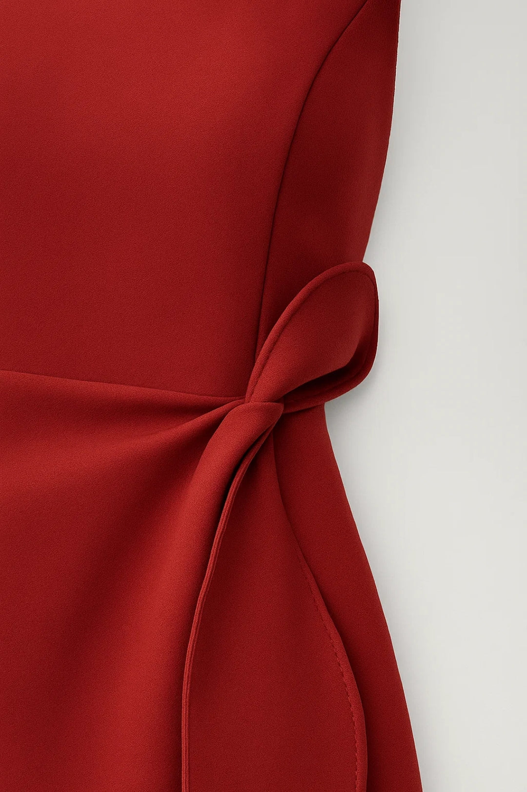 Marina Dames Midi Jurk | Mouwloos | Asymmetrische Overslag | Tailleaccent 3