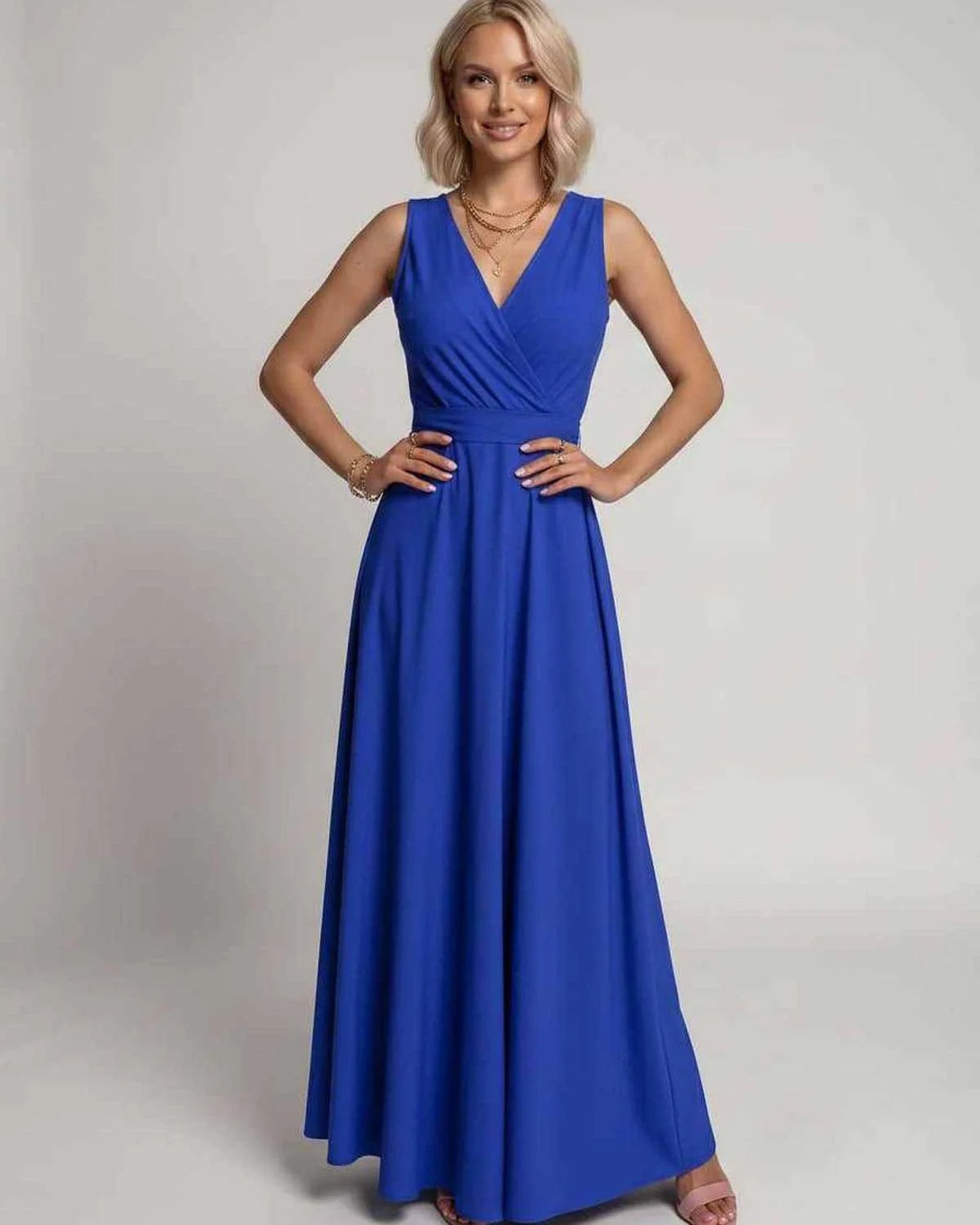 Mariana Women's Maxi Dress | V-Neck | Flowing Skirt