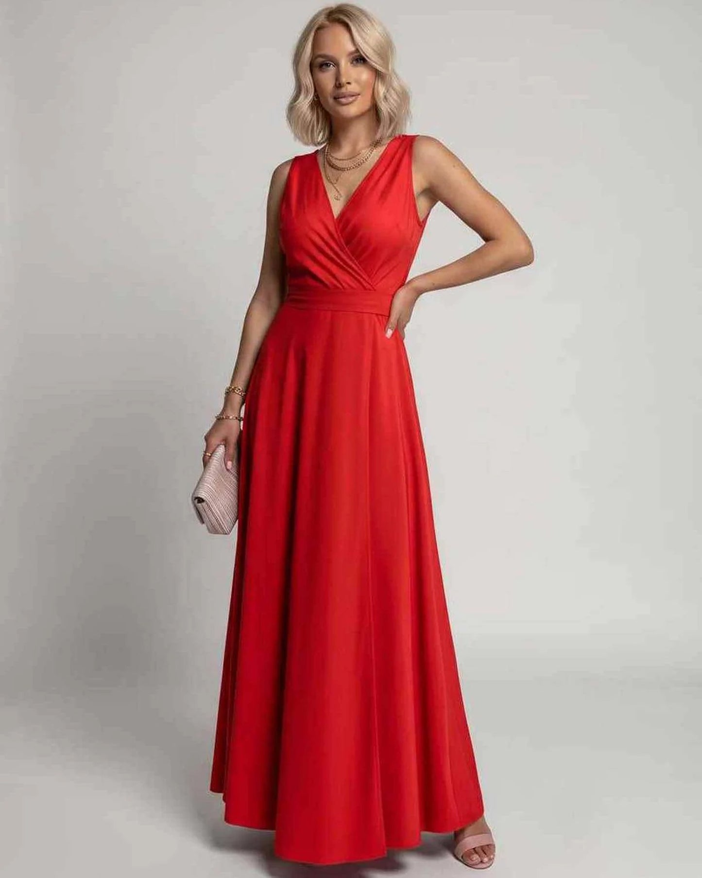 Mariana Women's Maxi Dress | V-Neck | Flowing Skirt