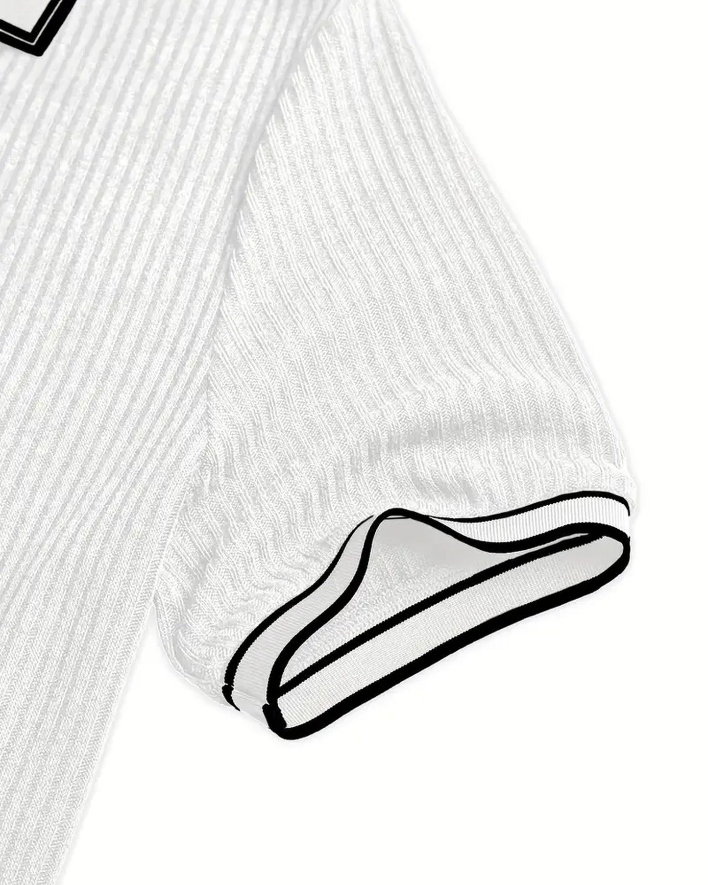 Graziano Heren Polo Shirt | Geribbelde Textuur | Contrasterende Boordafwerking