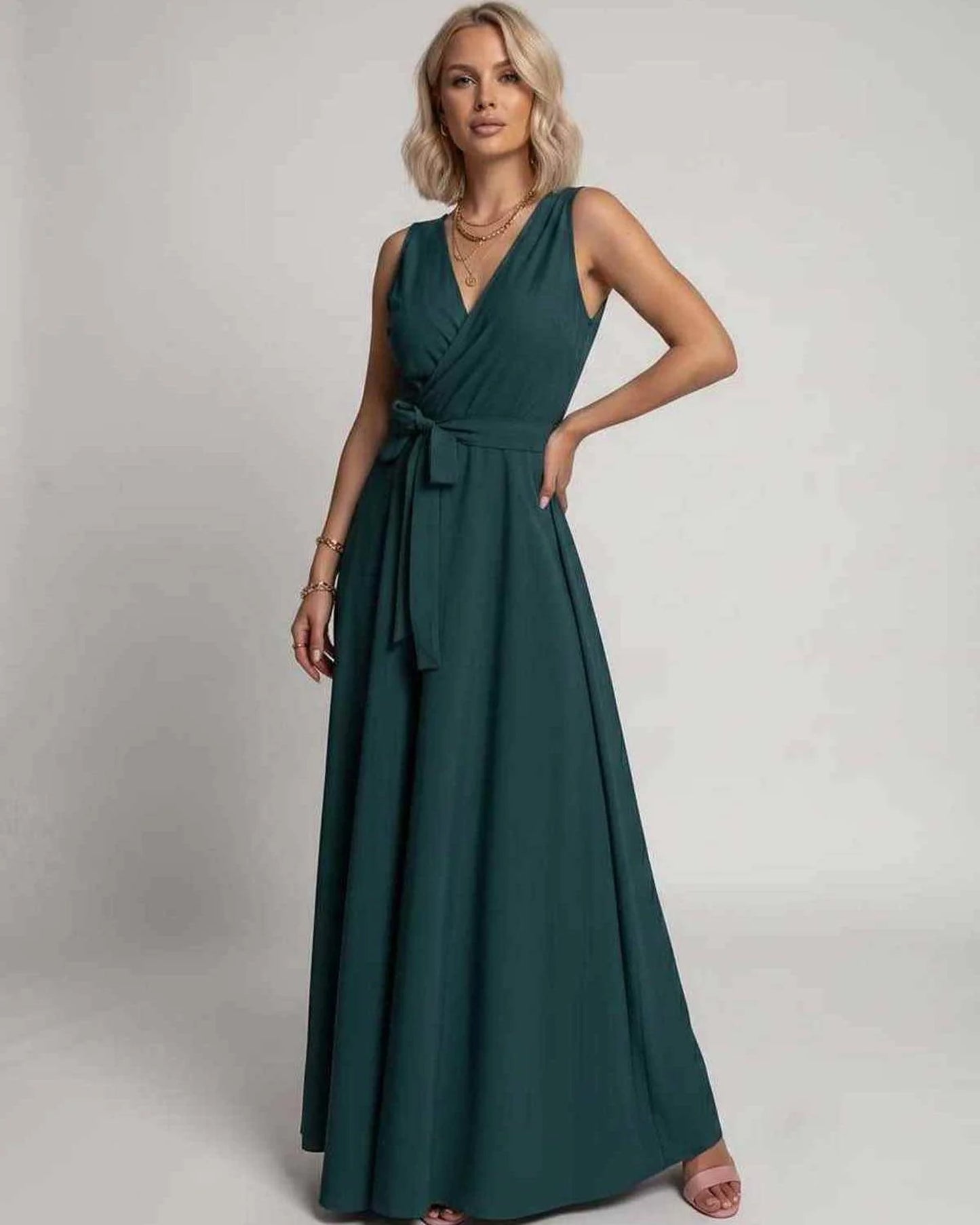 Mariana Women's Maxi Dress | V-Neck | Flowing Skirt