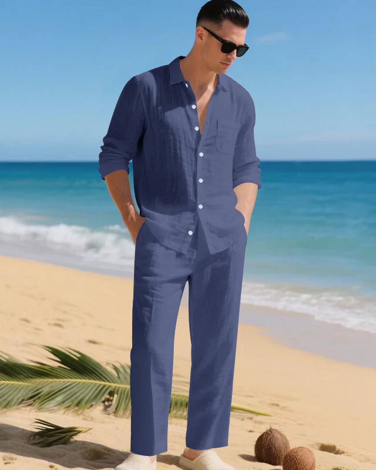 Bartolomeo Heren Co-Ord Set | Oversized Shirt | Wide Trousers