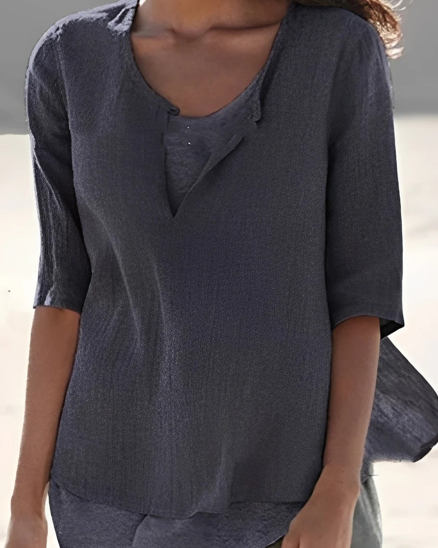 Ofélie Women's Top | V-Neck | Short Sleeves
