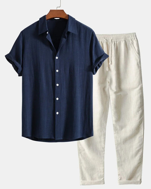 Pellegrino Heren Co-Ord Set | Korte Mouwen | Elastische Taille