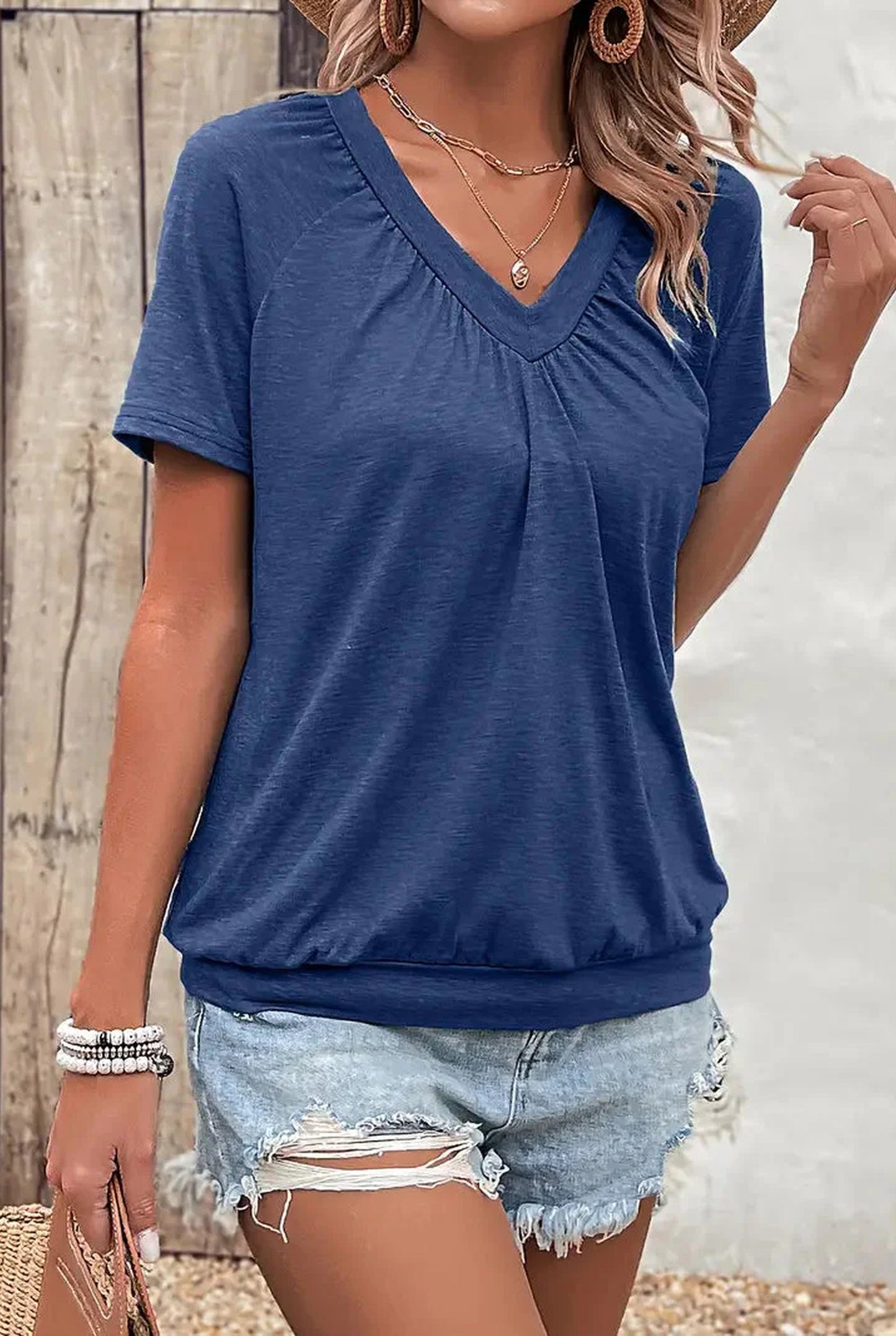 Adalgisa Women's T-Shirt | V-Neck | Short Sleeves