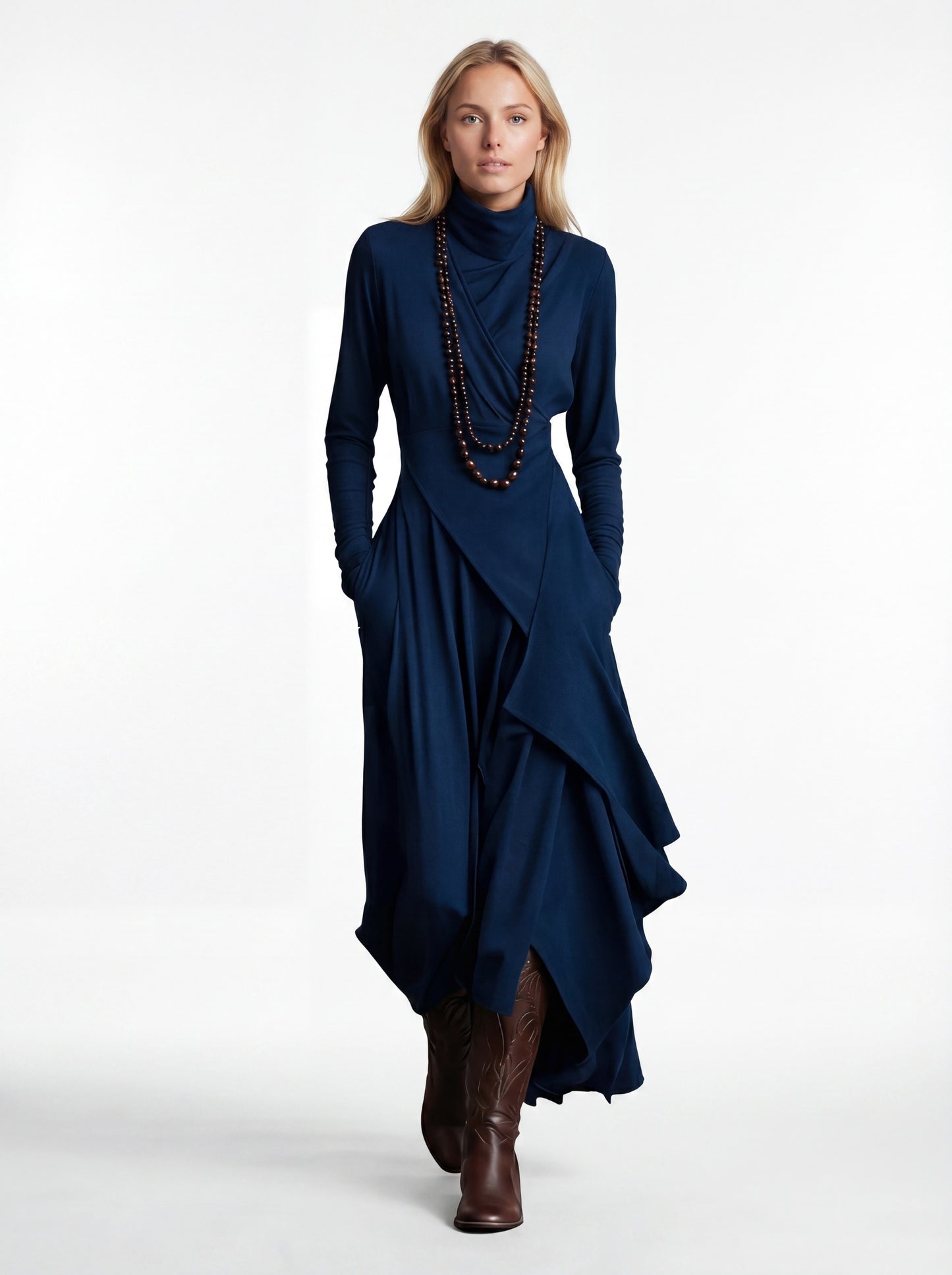 Inès Dames Maxi Jurk | Elegant Zwart Design | Tijdloze Stijl