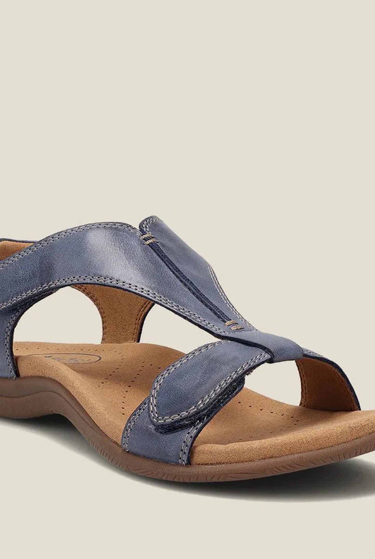 Clairette Dameské ortopedické sandály | Zapínání na suchý zip | Design s páskem ve tvaru T