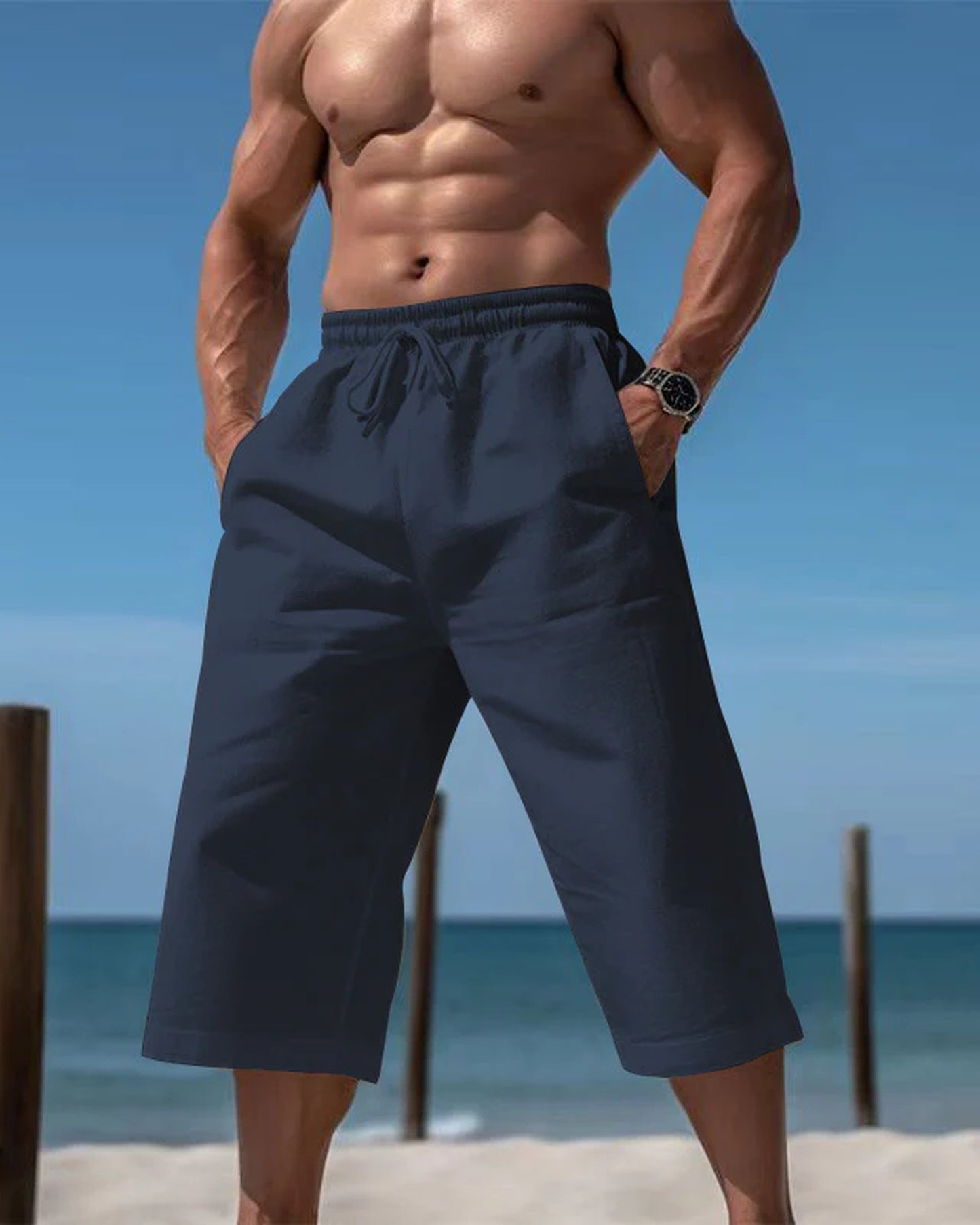 Gianluca Heren Short | Elastische Taille | Kaprebroek Lengte