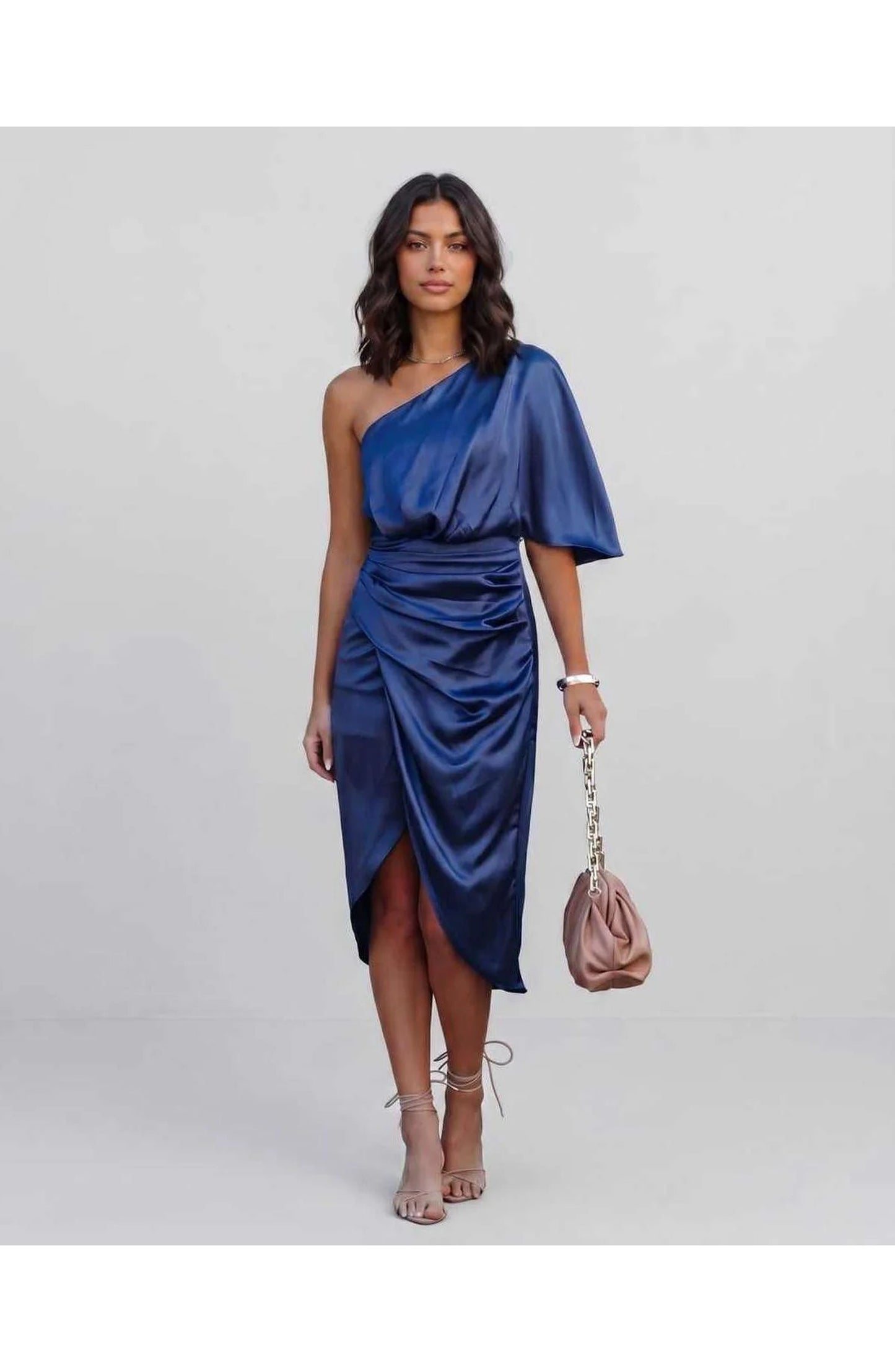 Marguerite Women's Midi Dress | One Shoulder | Layered Fringe