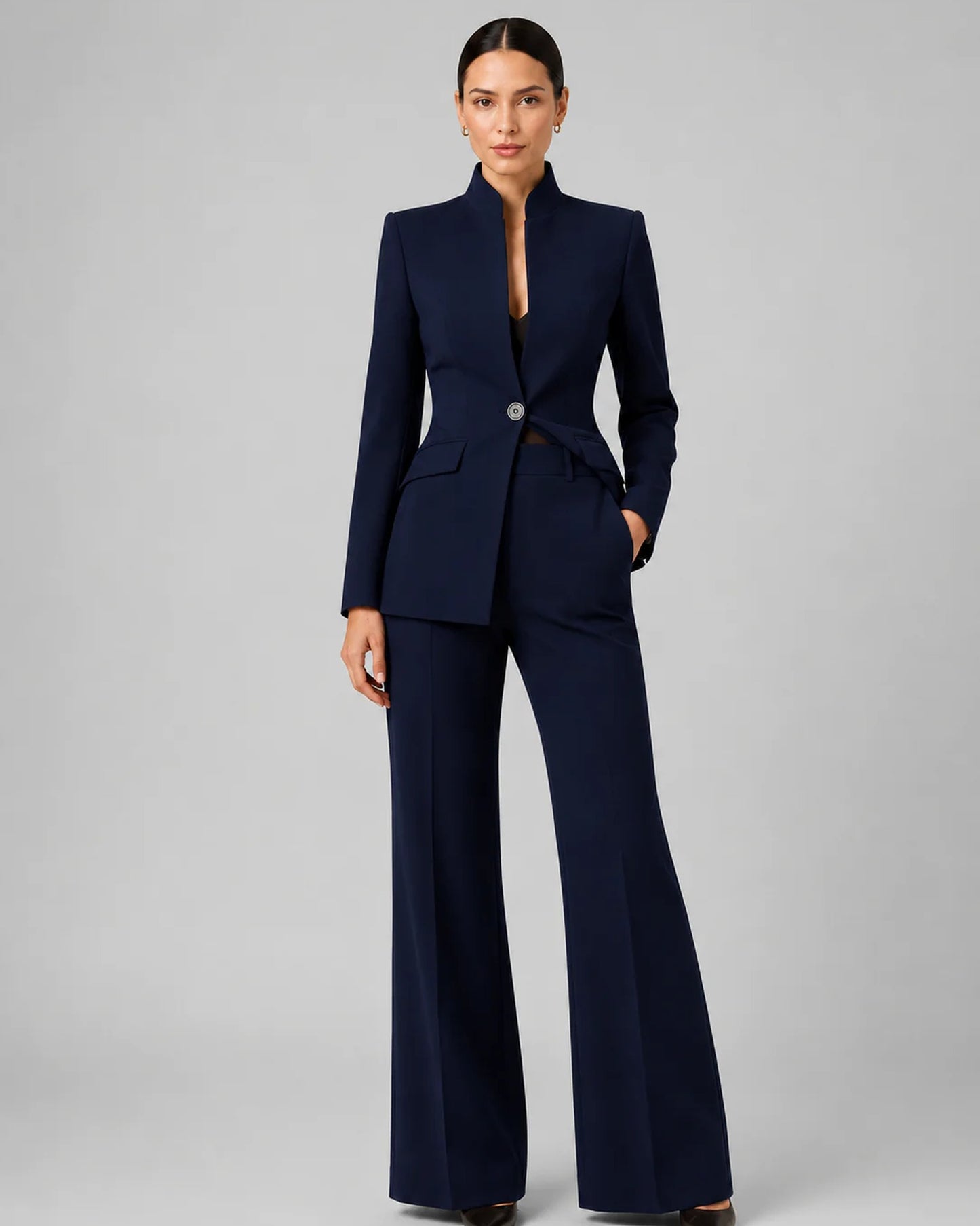 Azzurra Women's Co-Ord Set | Longline Blazer | Wide Pants