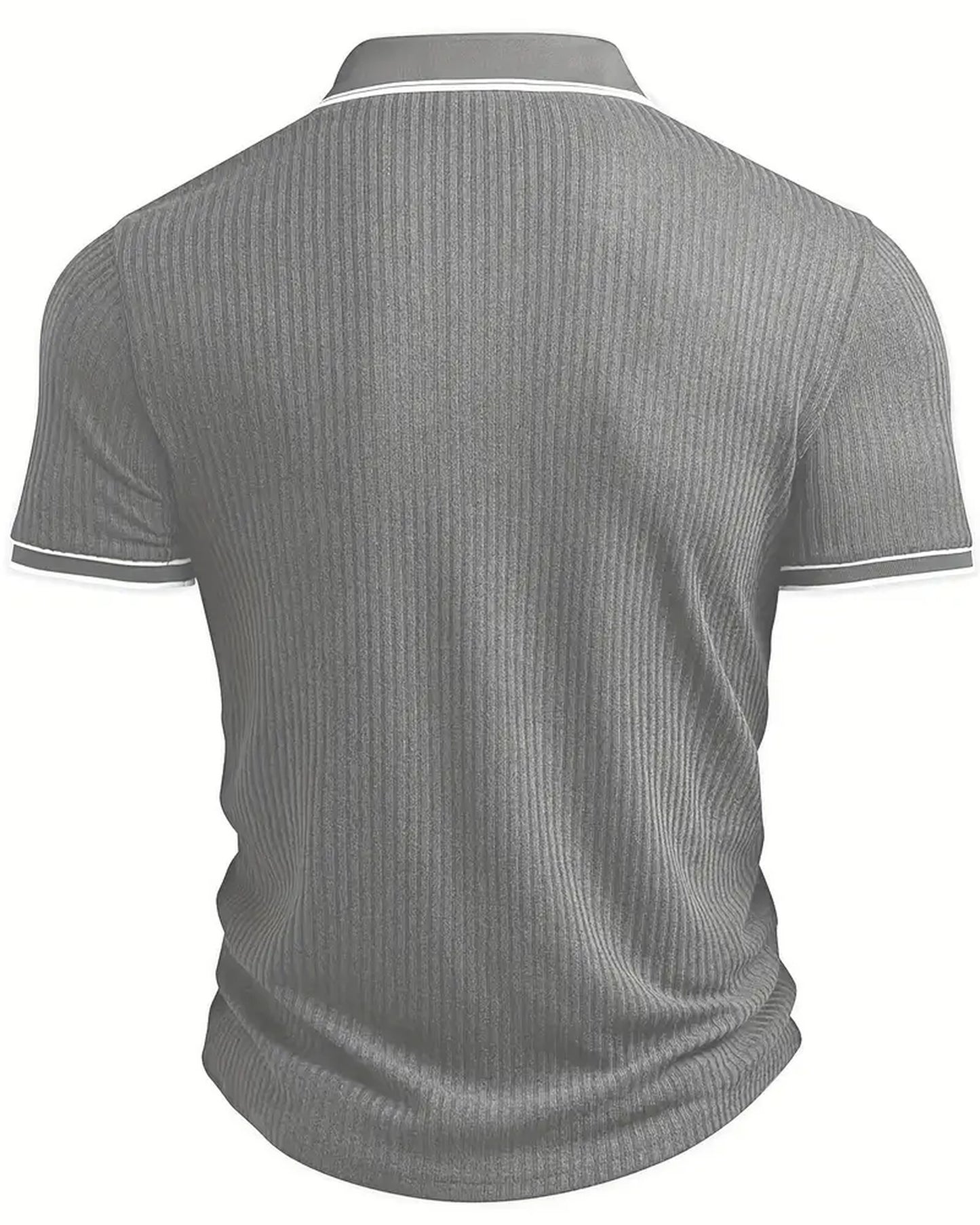 Graziano Heren Polo Shirt | Geribbelde Textuur | Contrasterende Boordafwerking