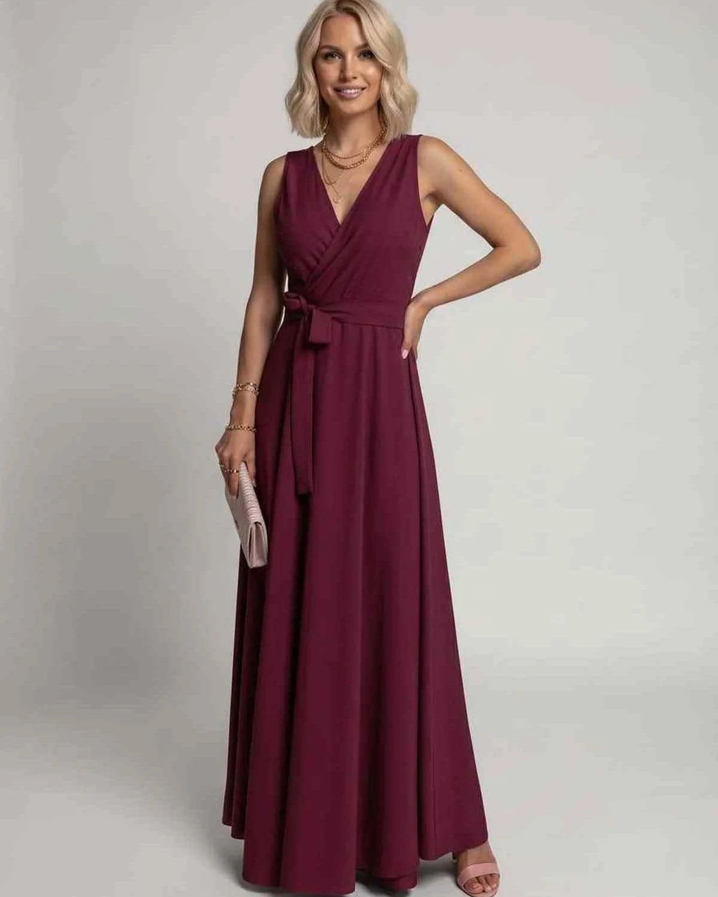 Mariana Women's Maxi Dress | V-Neck | Flowing Skirt