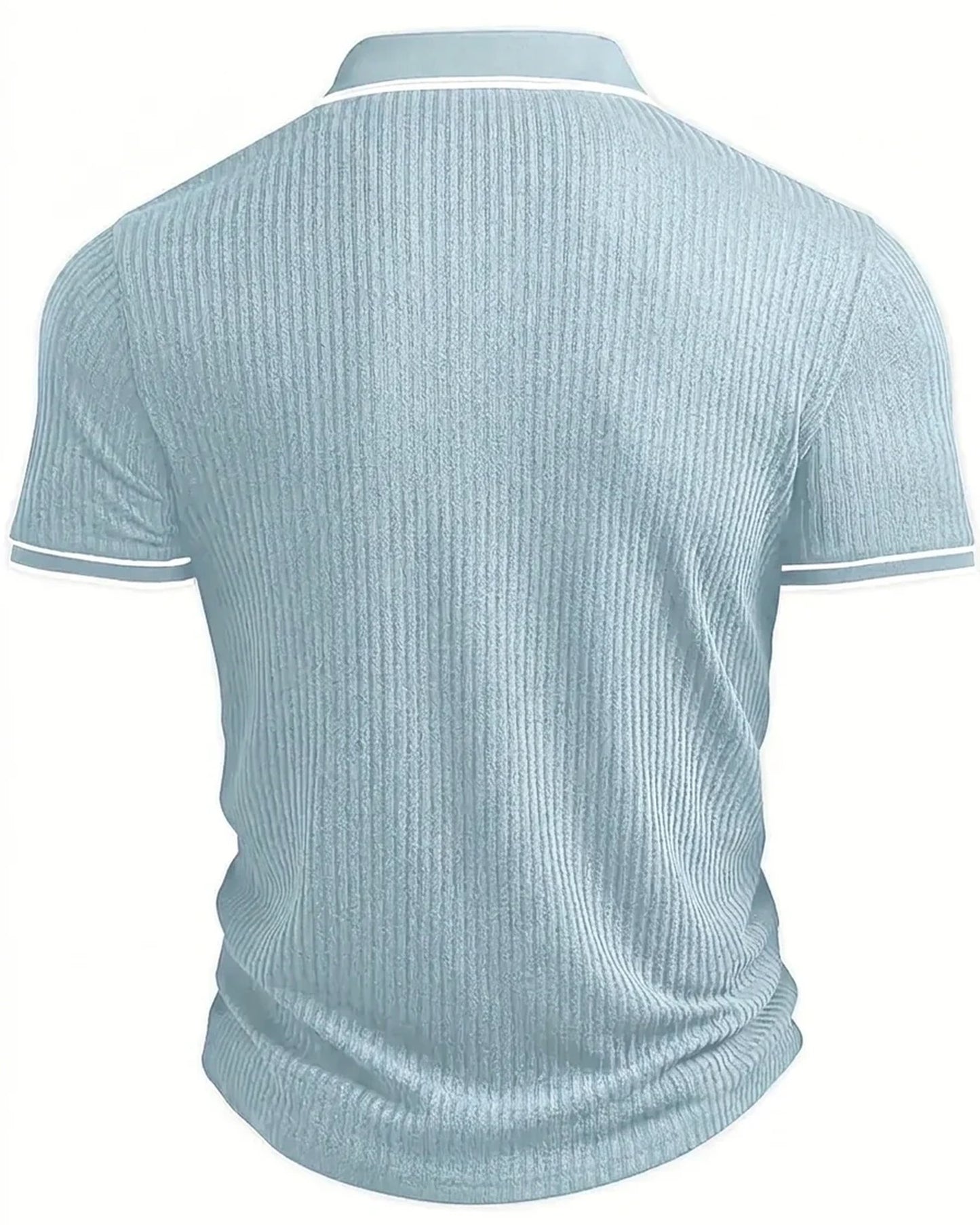 Graziano Heren Polo Shirt | Geribbelde Textuur | Contrasterende Boordafwerking