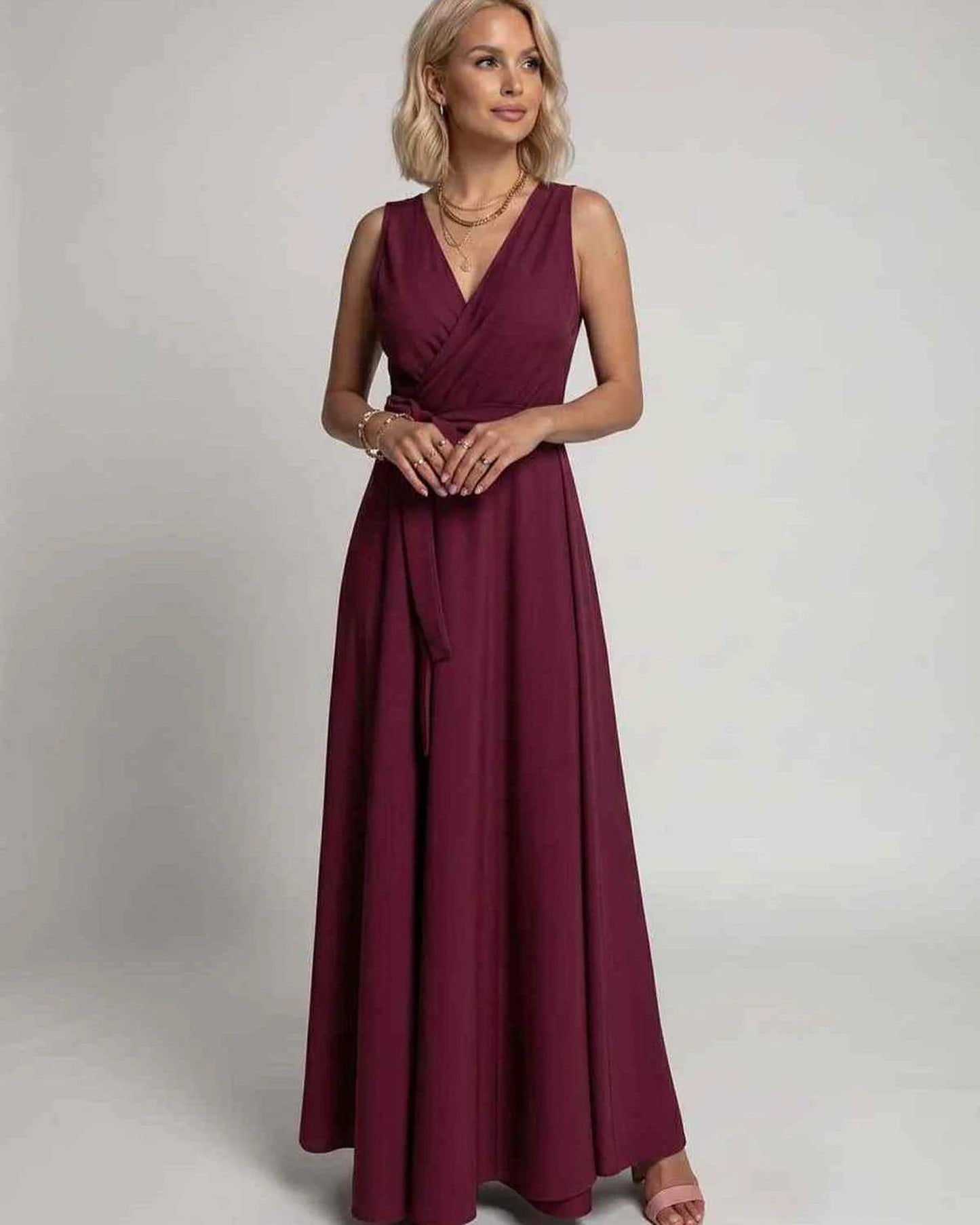 Mariana Women's Maxi Dress | V-Neck | Flowing Skirt