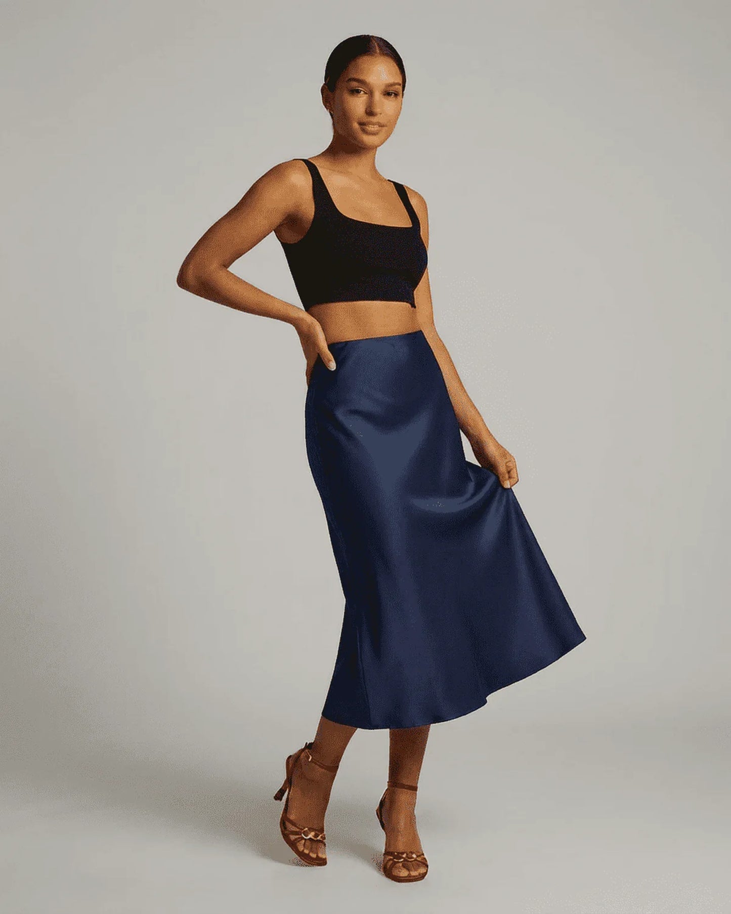 Soizic Dames Midi Rok | Midi Lengte | Uitlopende Zoom