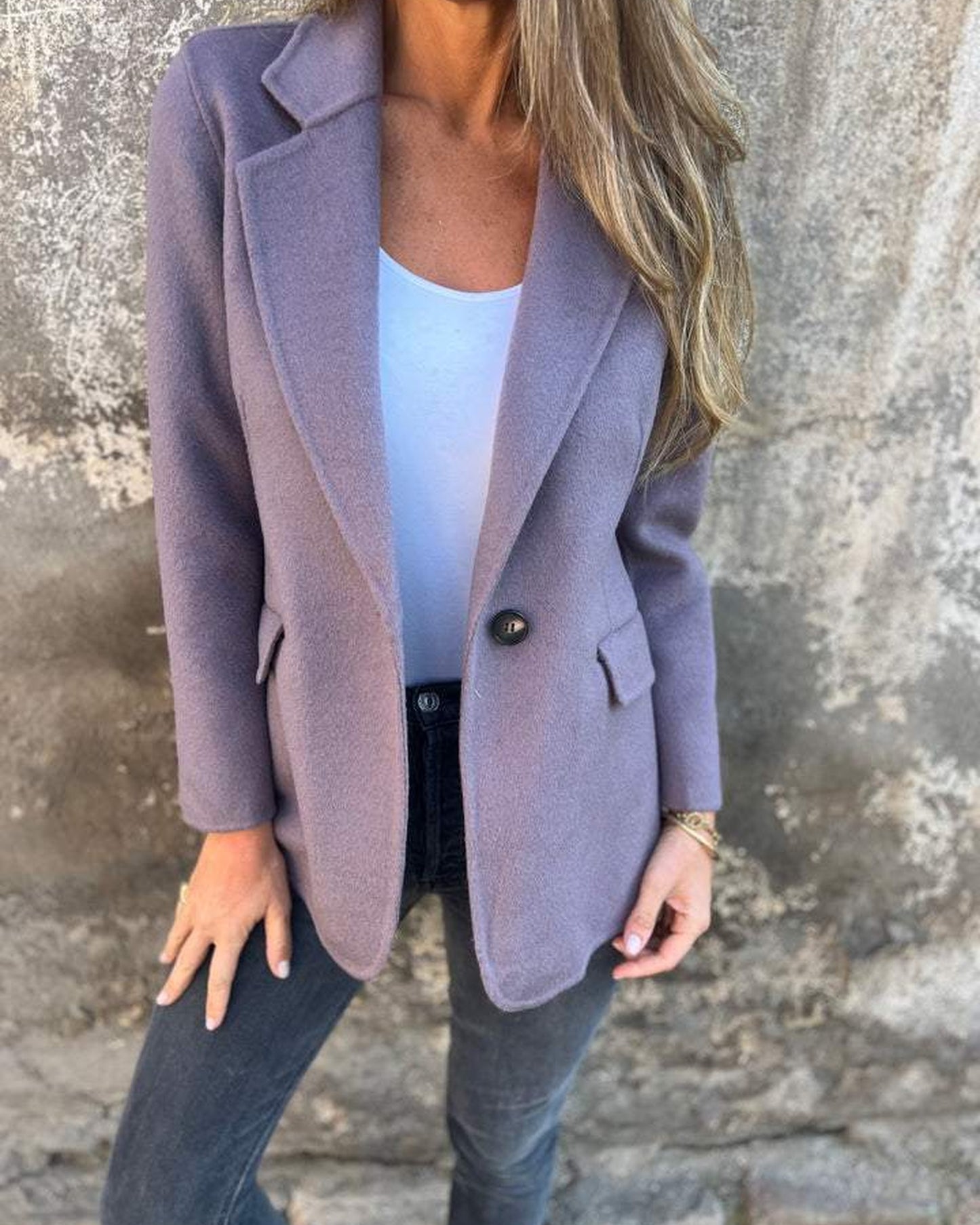 Euphémie Dames Blazer | Sjaalrevers | Enkele Knoop