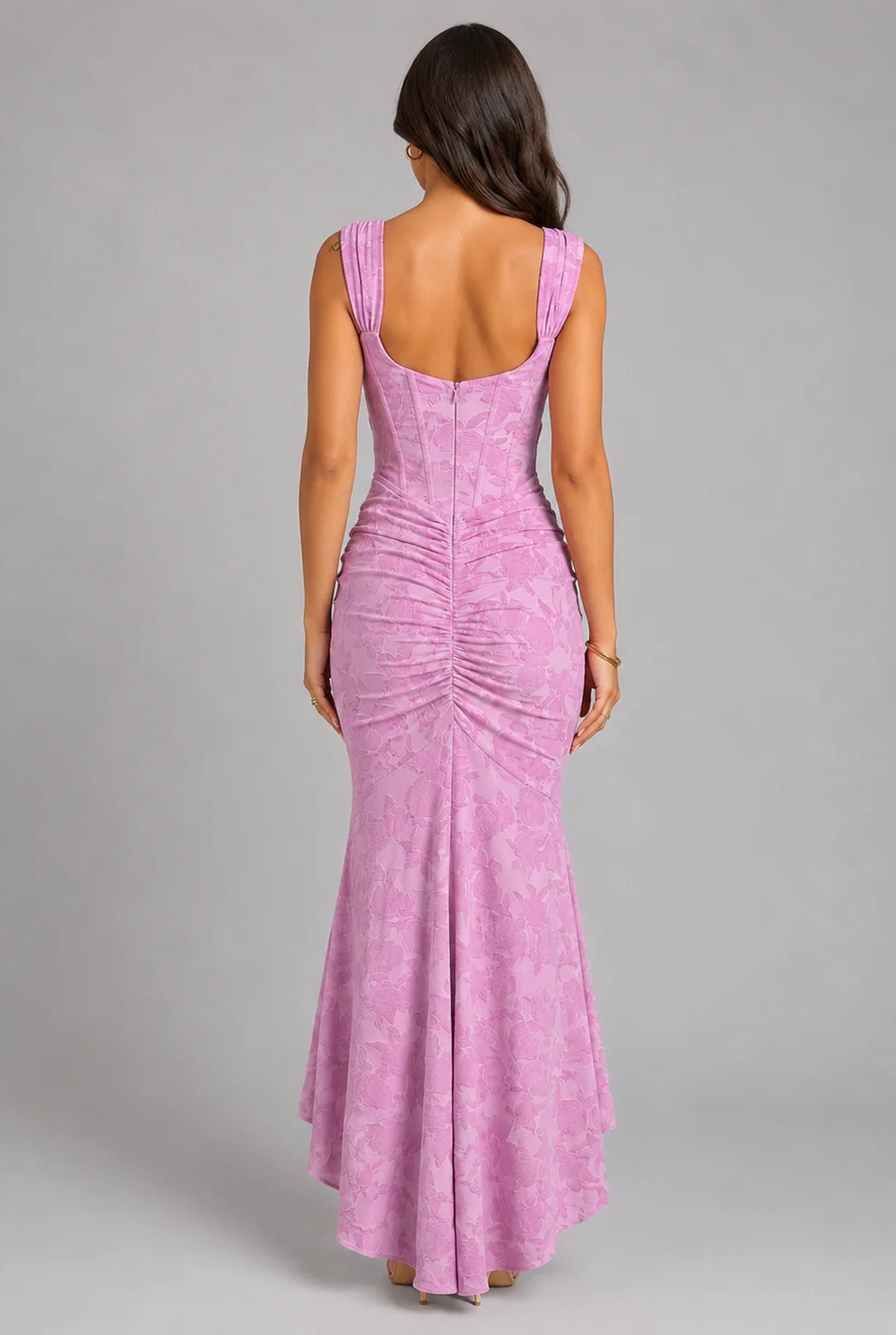 Liliane Dames Maxi Jurk | Corset Lijfje | Ruched Zijdetail