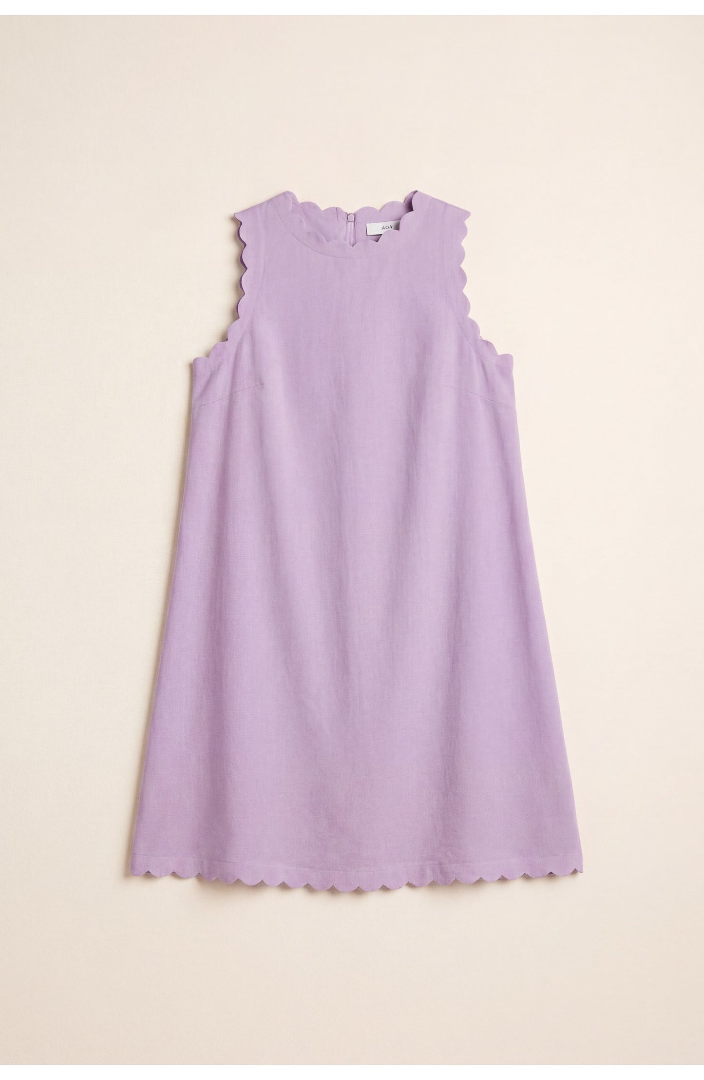 Jacqueline Women's Mini Dress | Scalloped Hem | A-line Silhouette