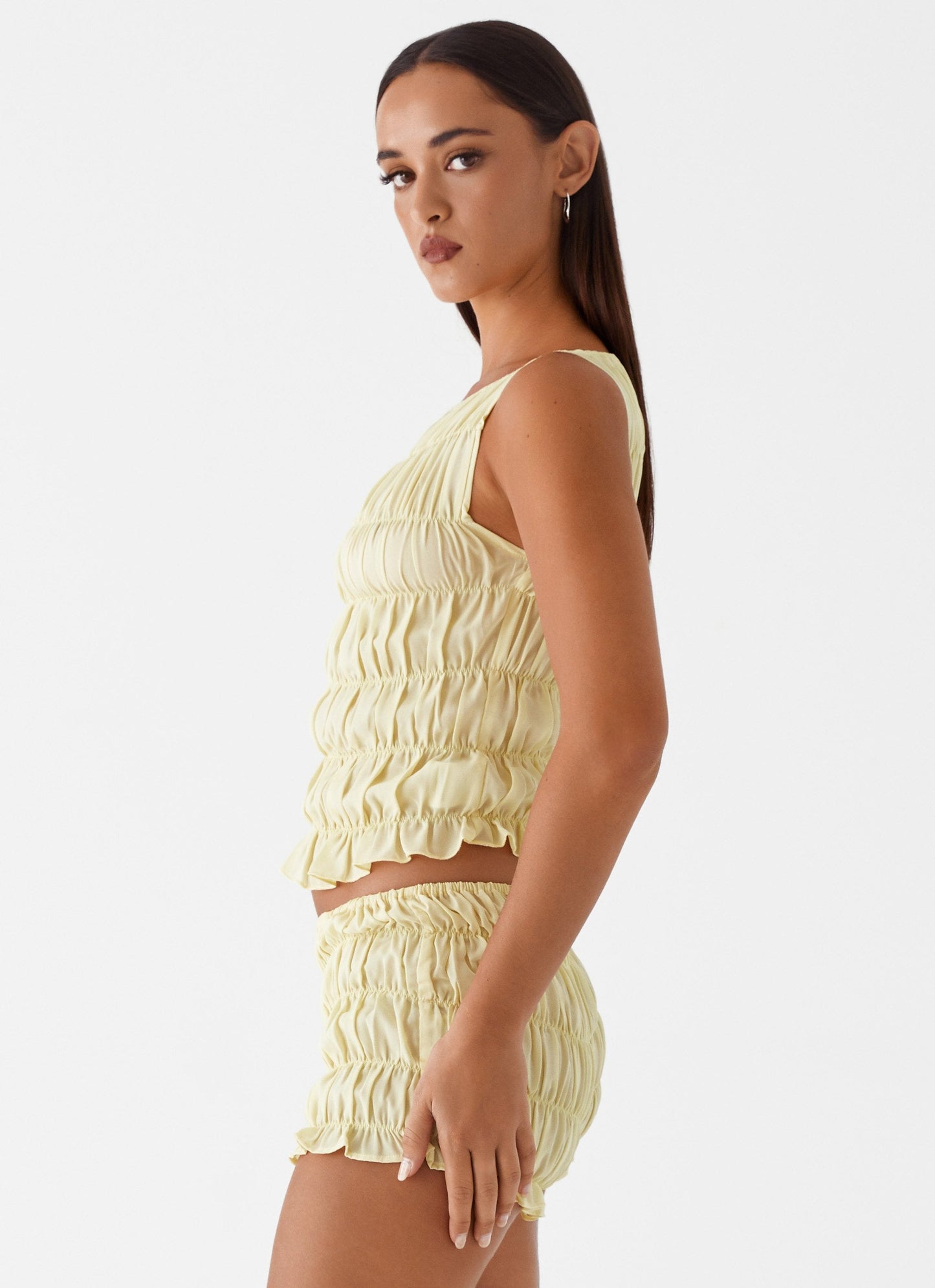 Messina Cropped Ruched Set – Top en Shorts 9