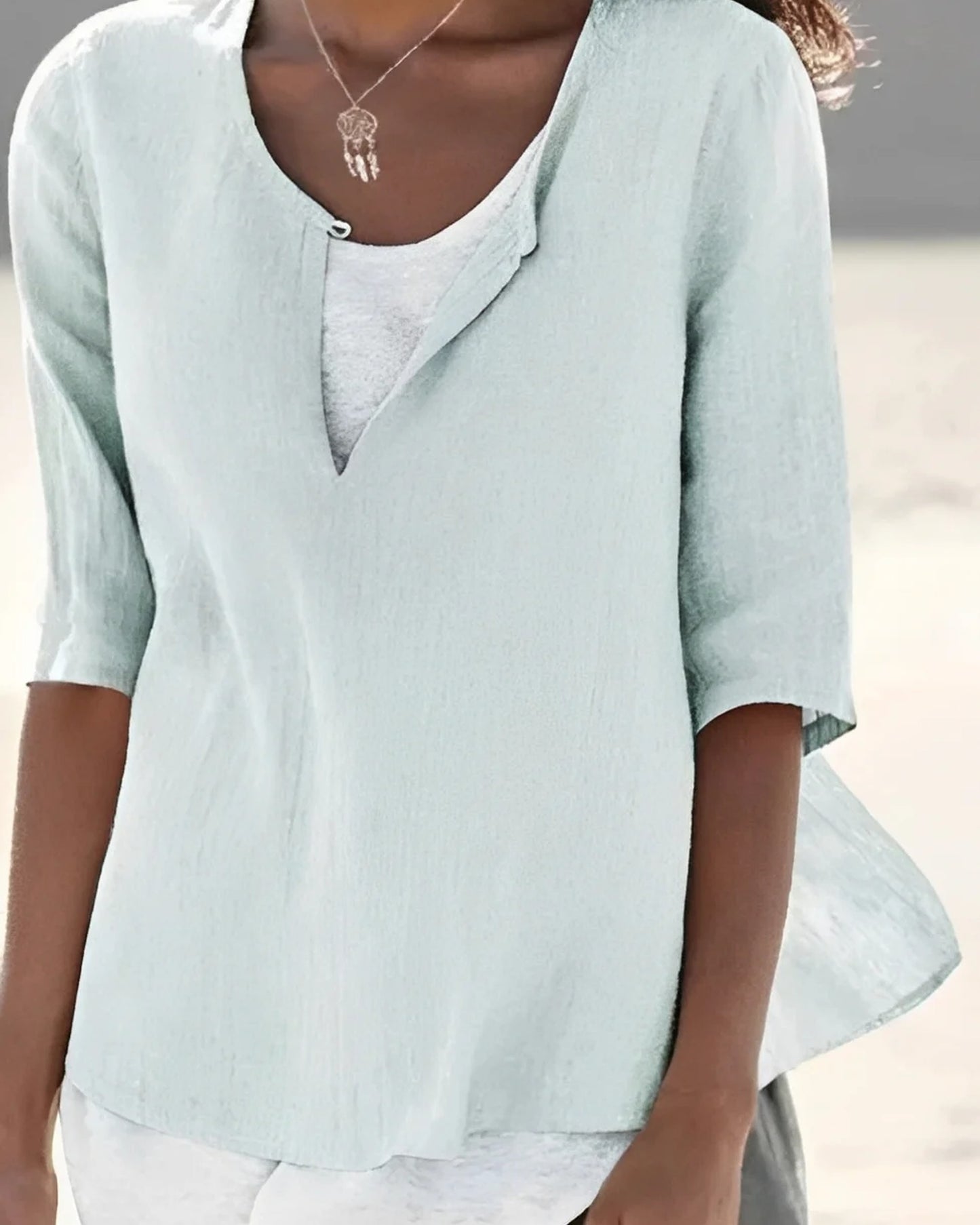 Ofélie Women's Top | V-Neck | Short Sleeves