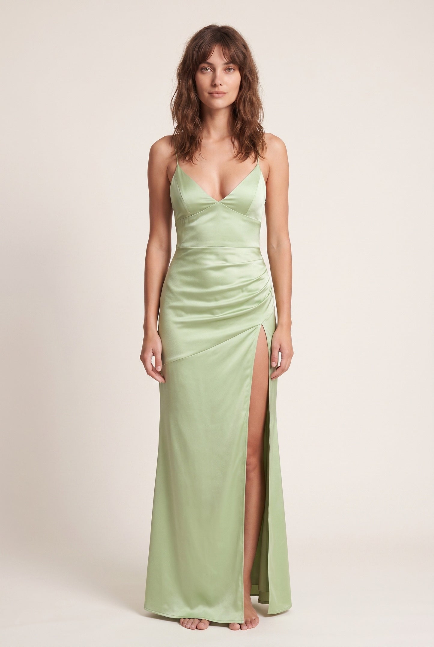 Jennifer Dames Maxi Jurk | Open Rug Design | Hoge Split