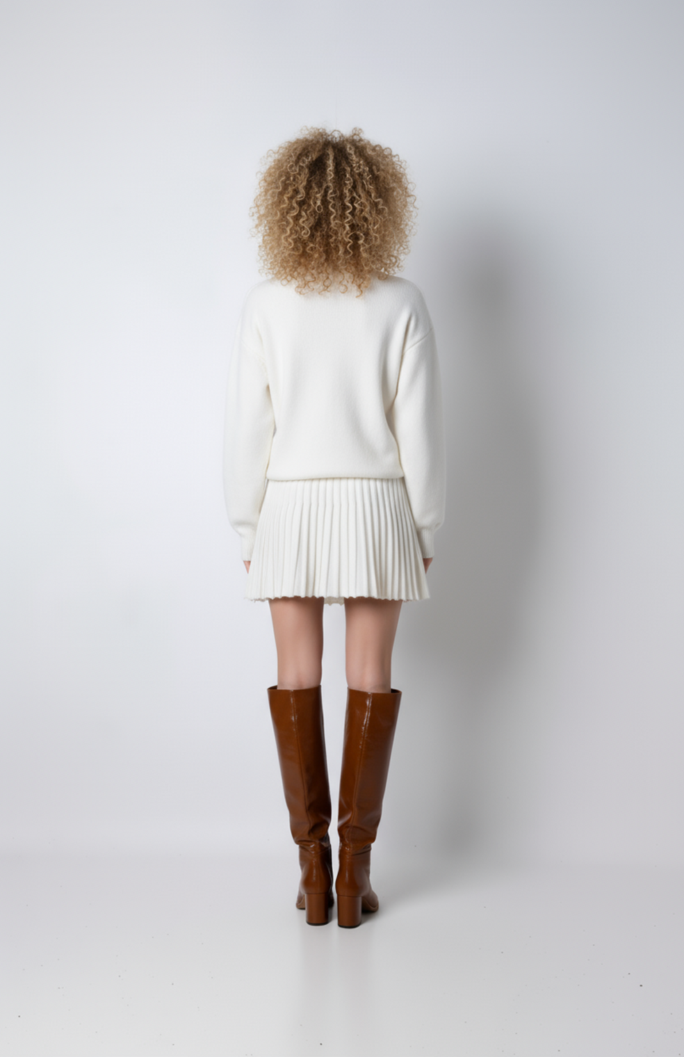 Vigdis Gebreide Set | Luxe Trui met Elegante Rok