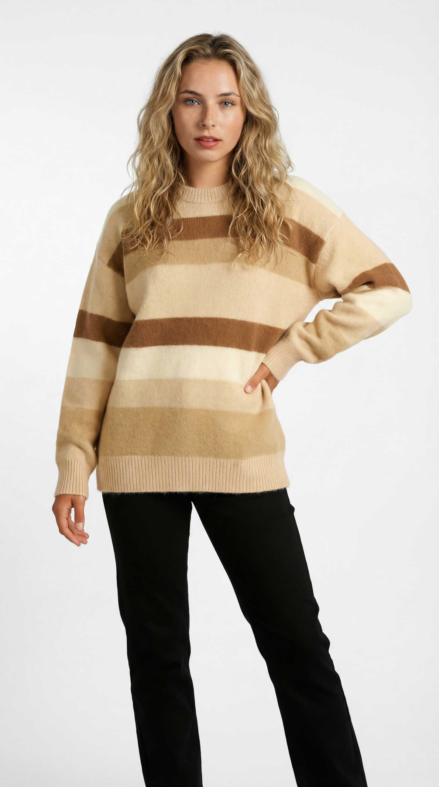 Women's Sweater | Striped | Soft Knit | Comfort Fit