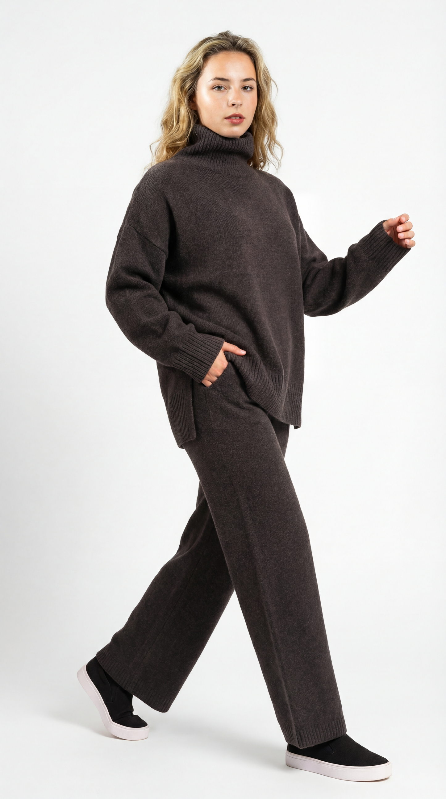 Lunara Dames Lounge Set | Coltrui | Rechte Broek met Wijde Pijpen