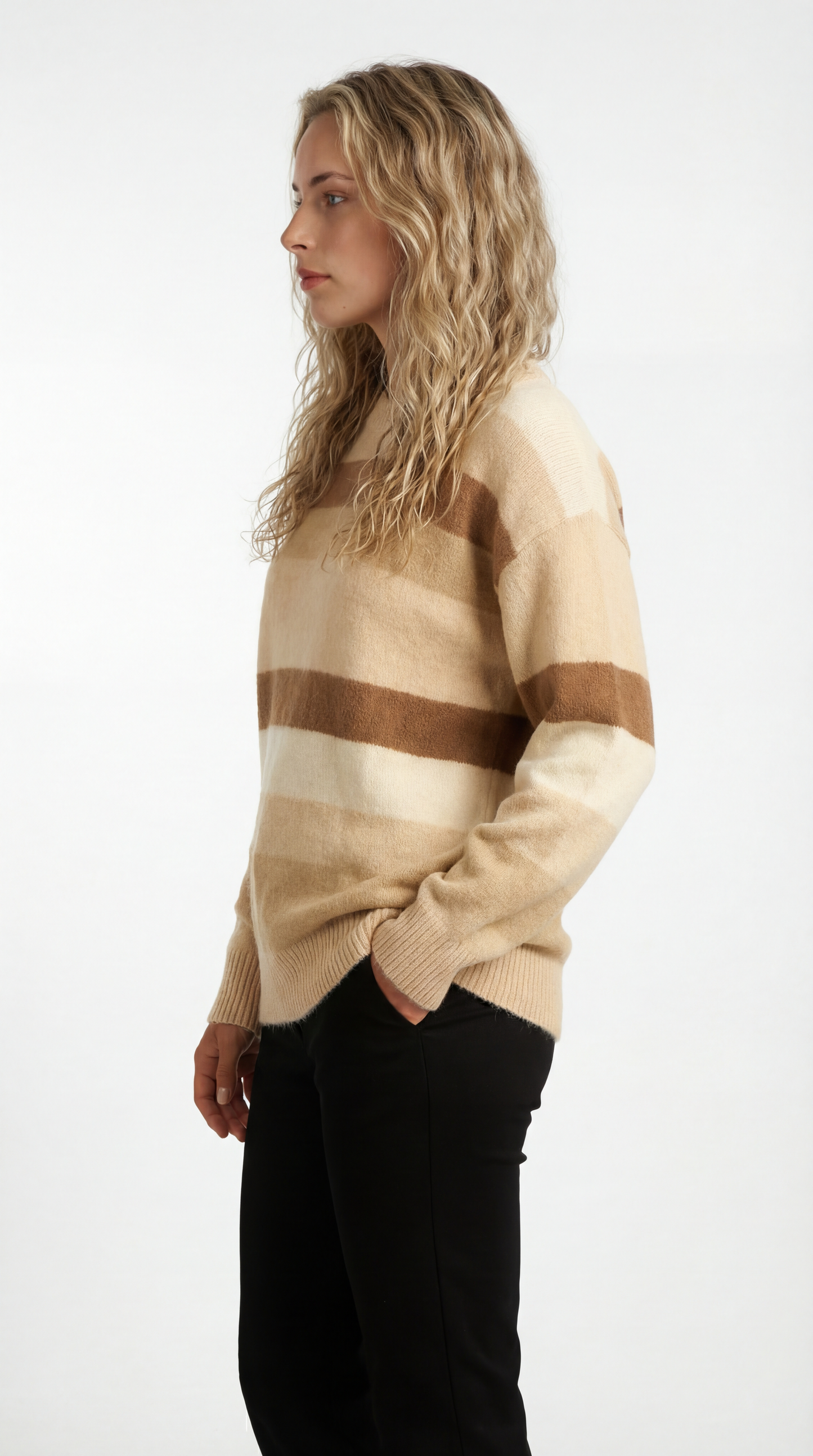 Women's Sweater | Striped | Soft Knit | Comfort Fit