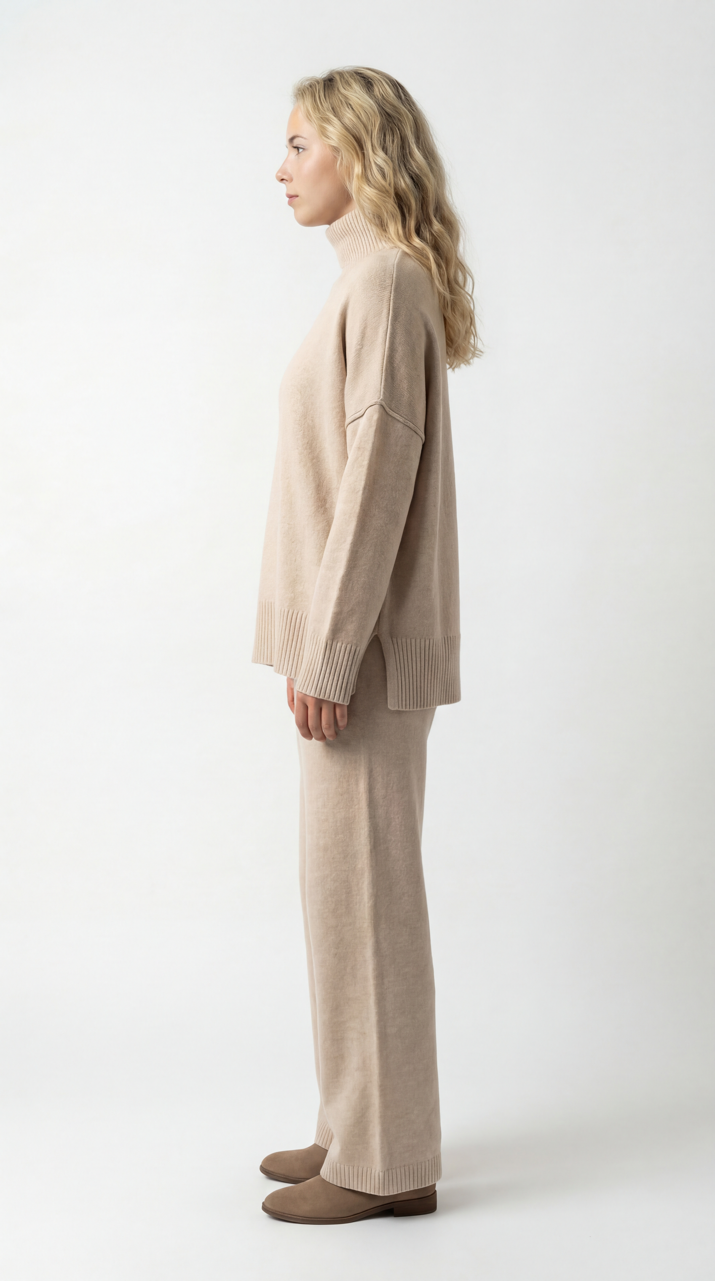 Lunara Dames Lounge Set | Coltrui | Rechte Broek met Wijde Pijpen