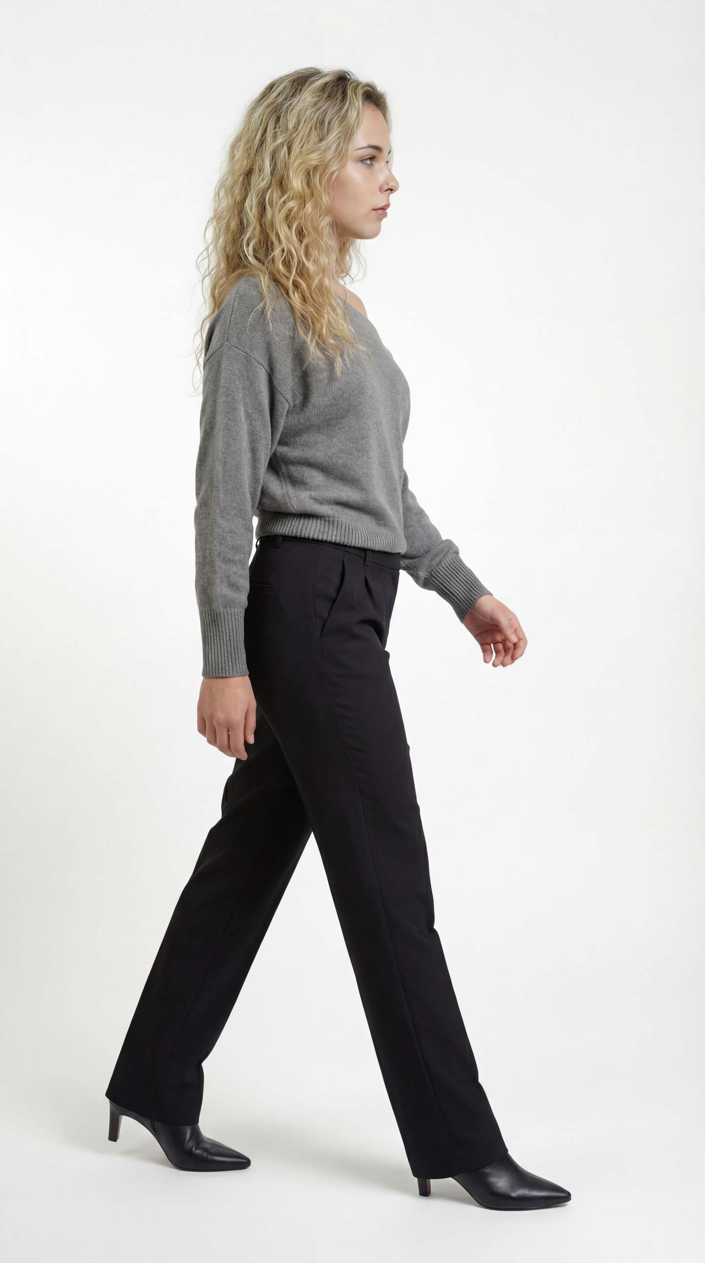 Women's Sweater | Off-Shoulder | Fine Knit | Elastic Hem