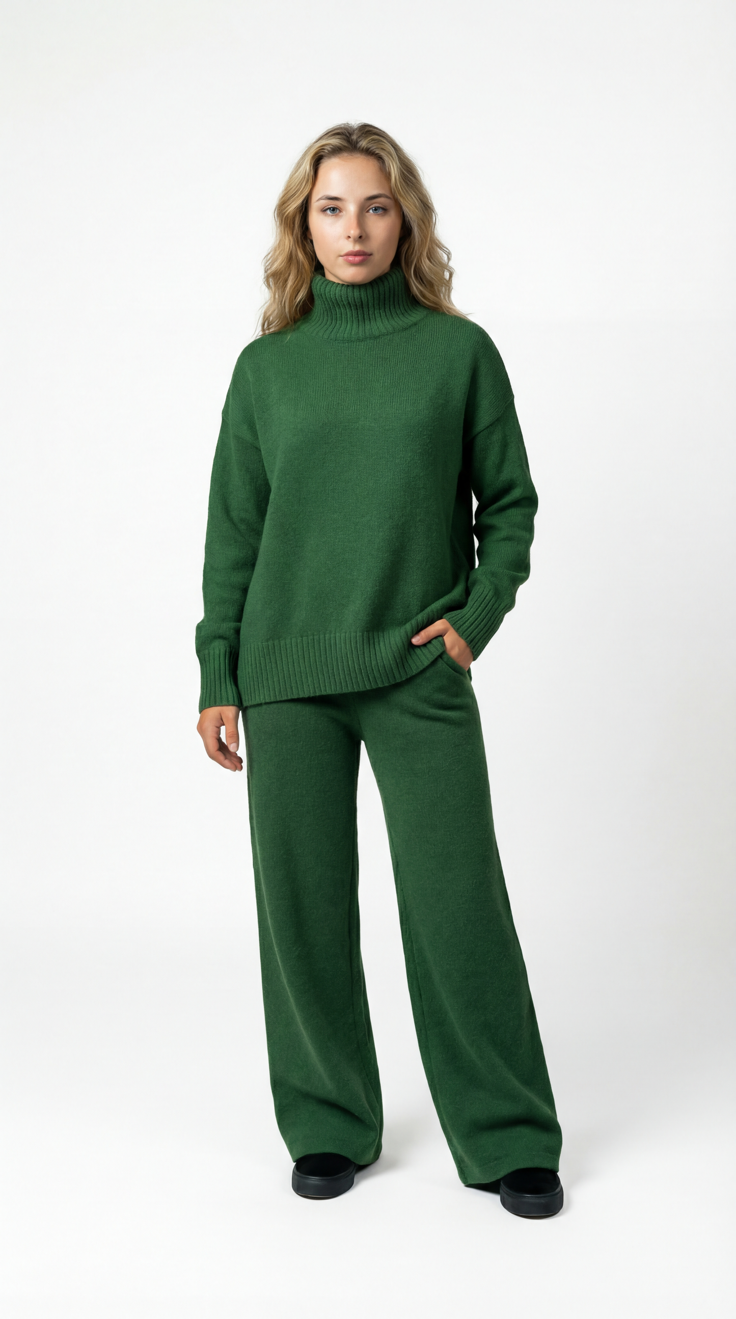 Lunara Dames Lounge Set | Coltrui | Rechte Broek met Wijde Pijpen