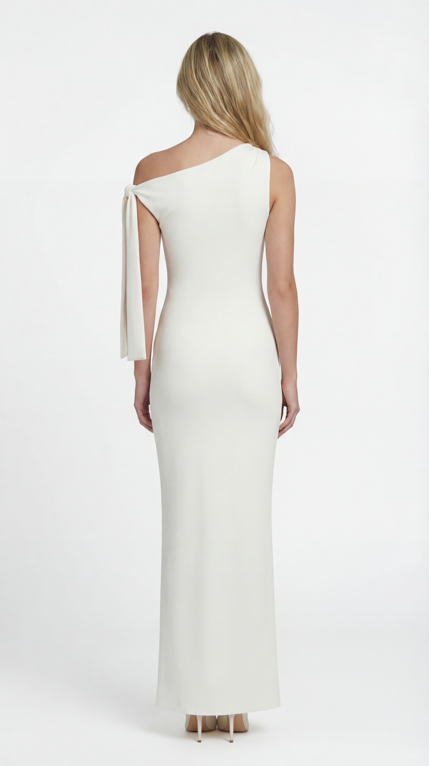 Orietta Dames Avondjurk | One Shoulder | Maxi Lengte | Strikdetail