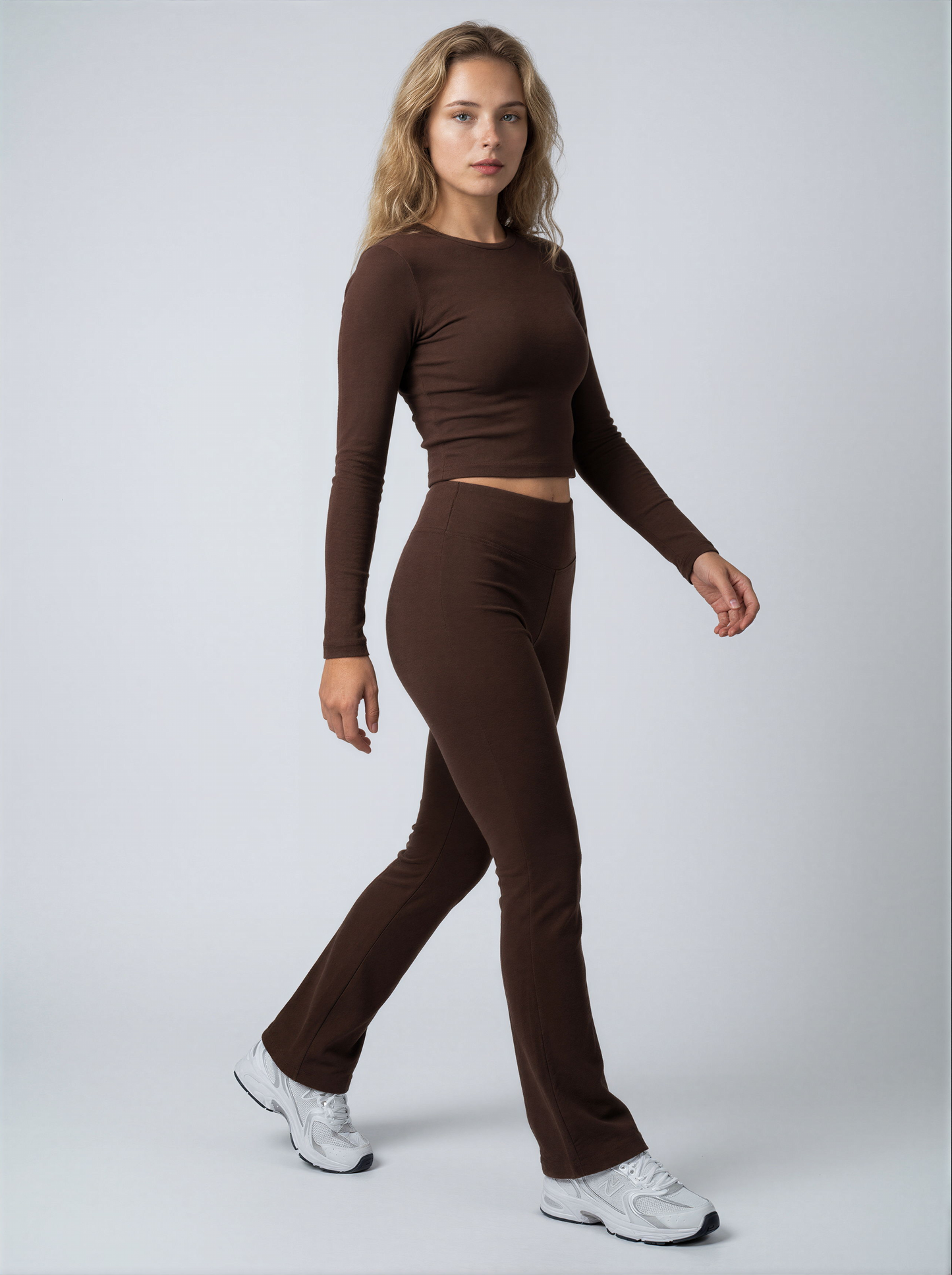 Brigide Women's Pants | Flared Legging | High Waist | Stretch Fit | Comfort Basic