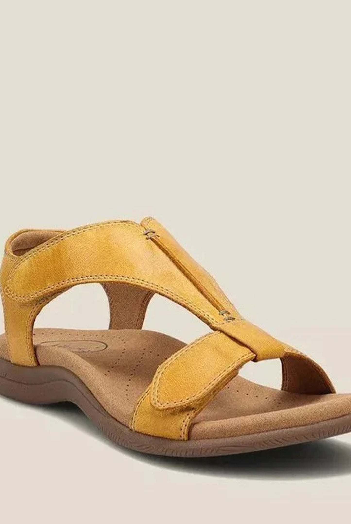 Clairette Dameské ortopedické sandály | Zapínání na suchý zip | Design s páskem ve tvaru T