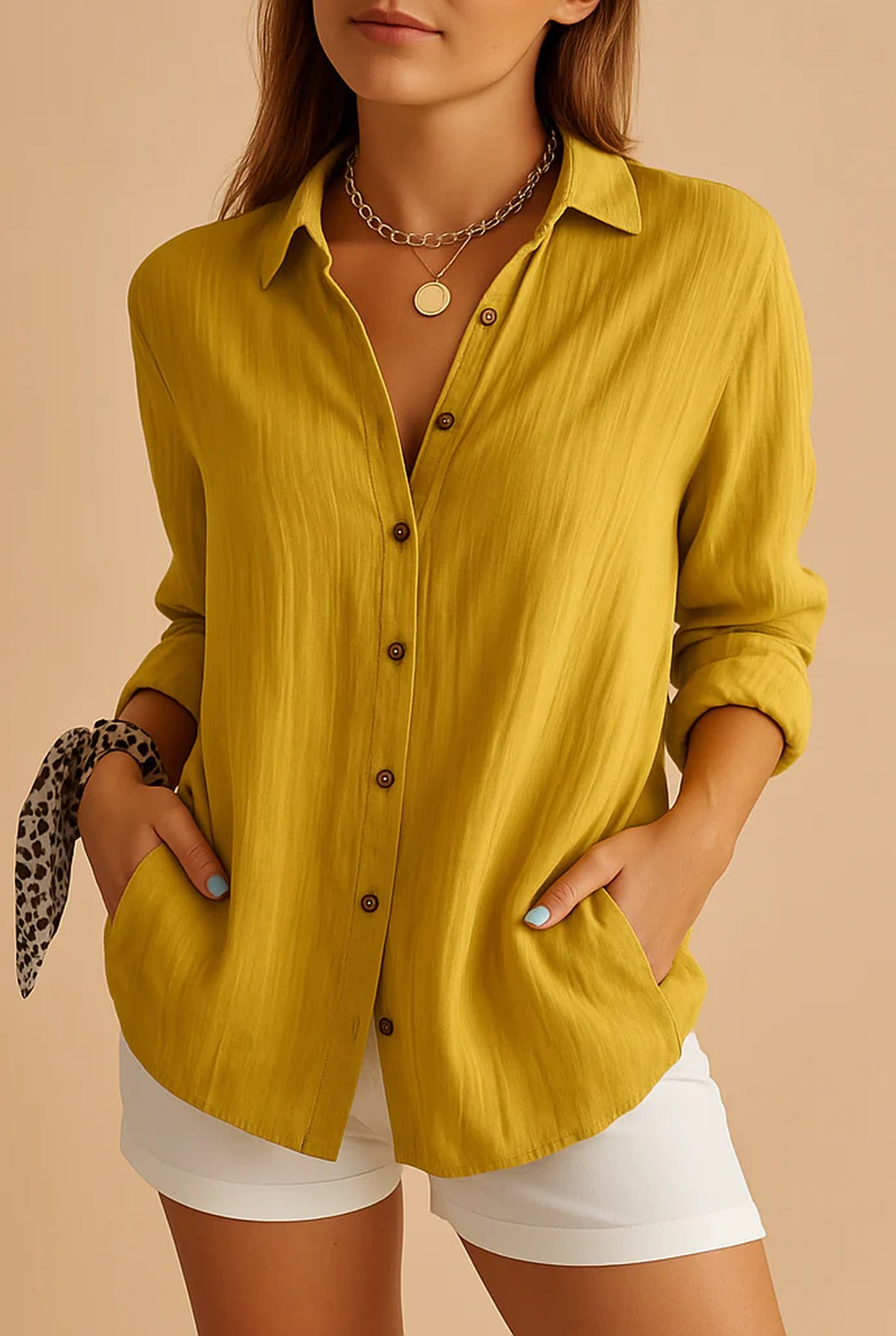 Eliette Women's Blouse | Shirt Collar | Long Sleeves