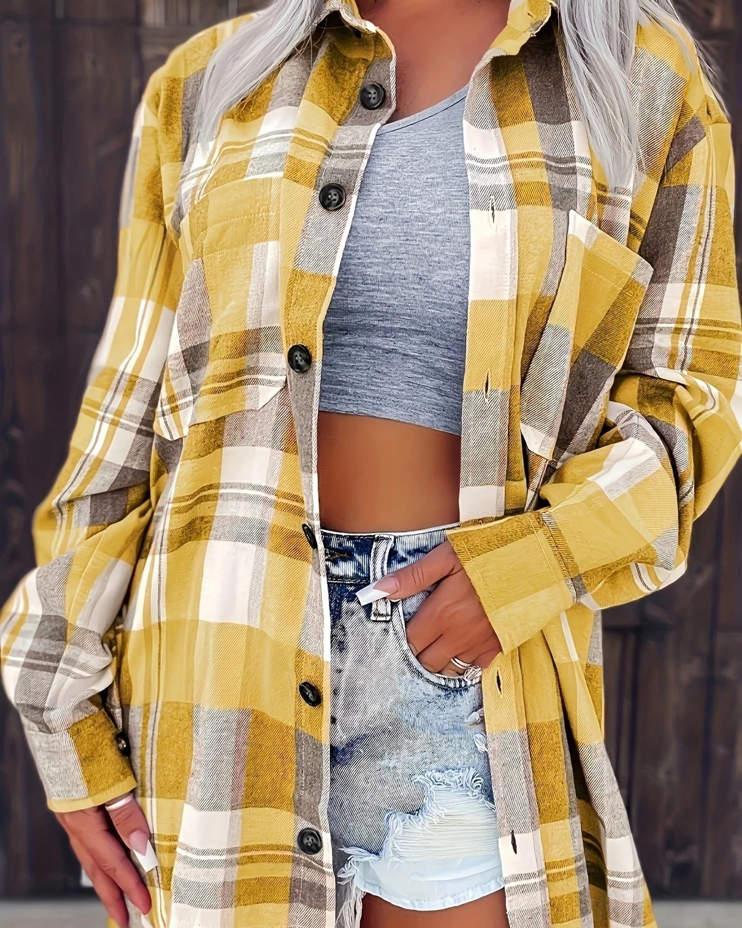 Annelore Dames Blouse | Oversized Pasvorm | Borstzakken Detail