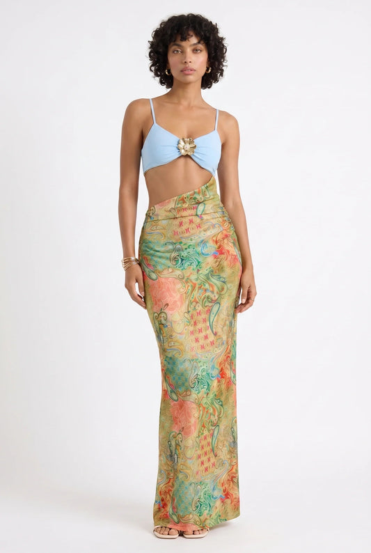 Women’s Co-Ord Set | Cut-Out with Hardware | High Waist Skirt