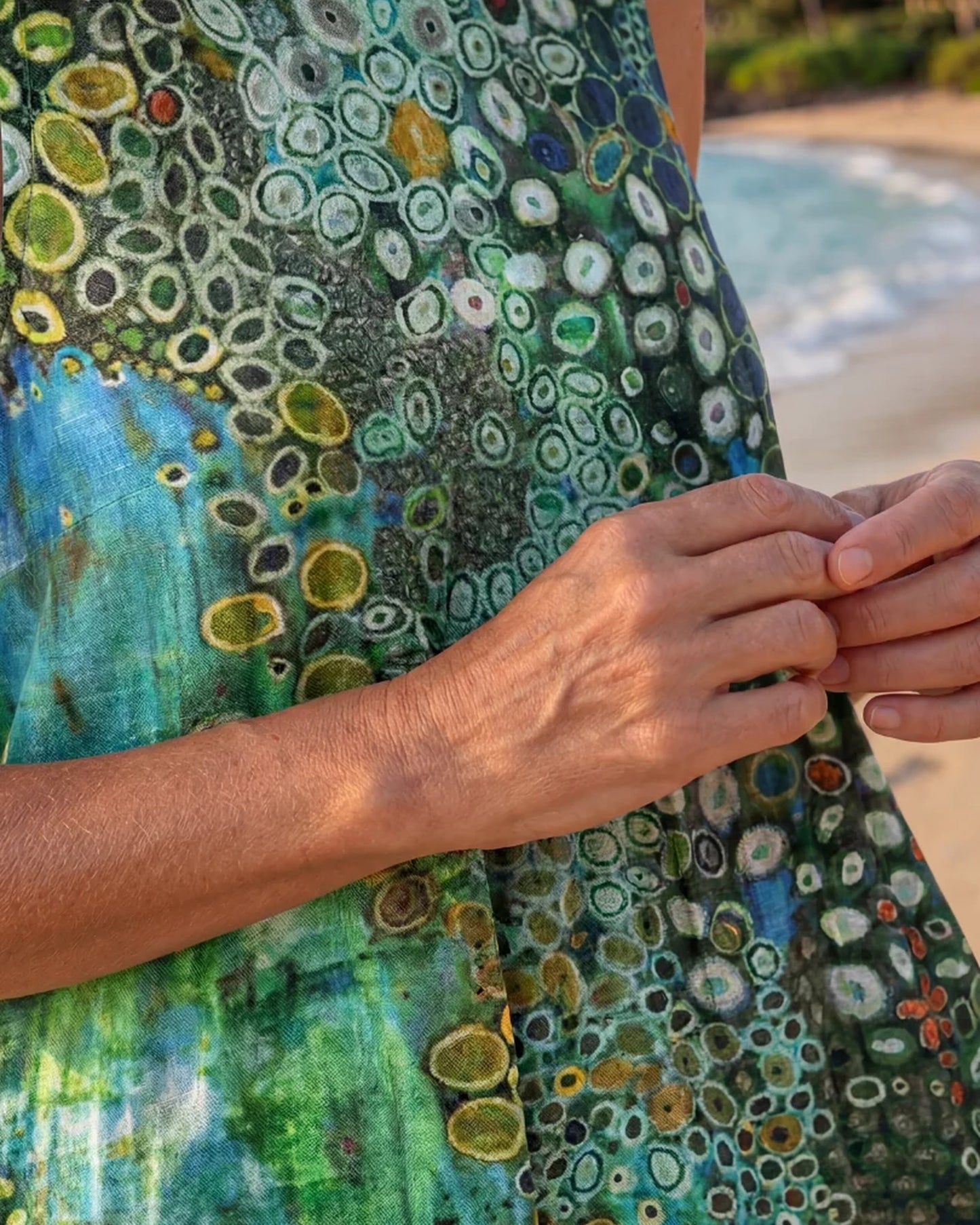 Alida Dames Midi Jurk | Multicolor Bloemenprint | Mouwloos