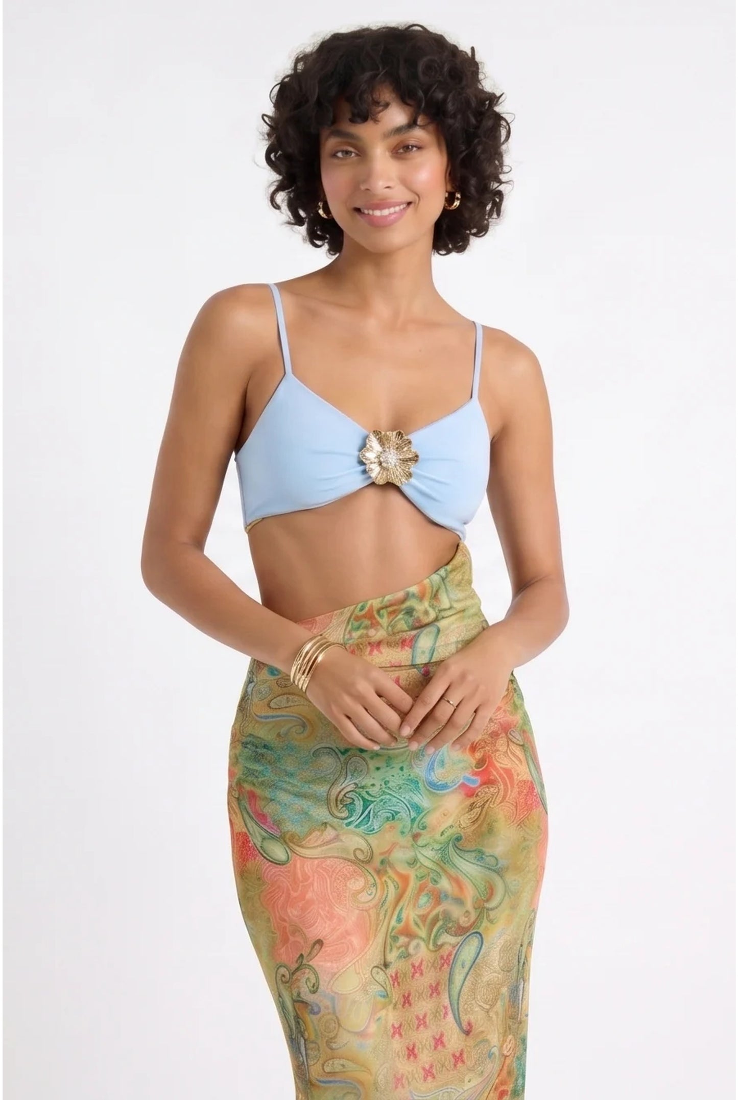 Women’s Co-Ord Set | Cut-Out with Hardware | High Waist Skirt