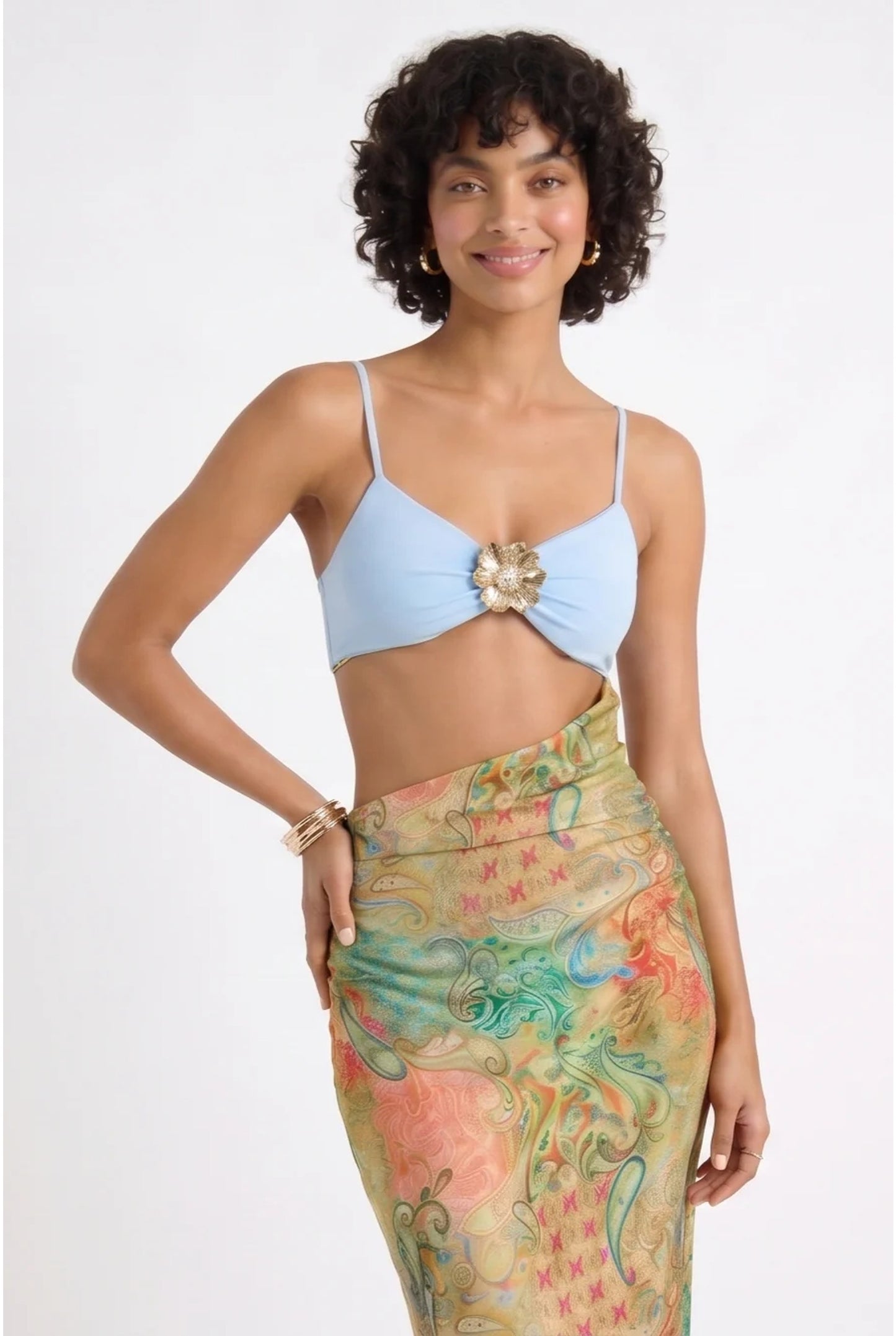 Women’s Co-Ord Set | Cut-Out with Hardware | High Waist Skirt