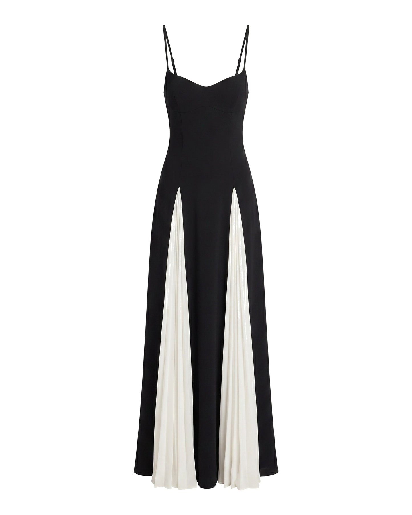 Dames Maxi Jurk | Sweetheart Hals | Zwart-Wit